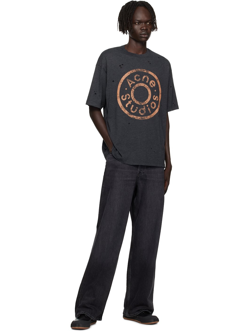 Black Logo Relaxed Fit T-shirt - 4