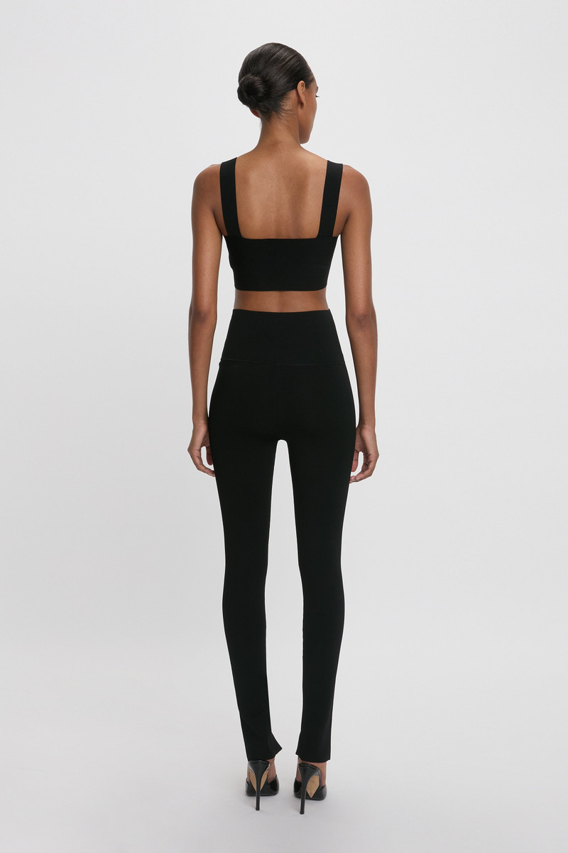 VB Body Split Front Leggings In Black 4