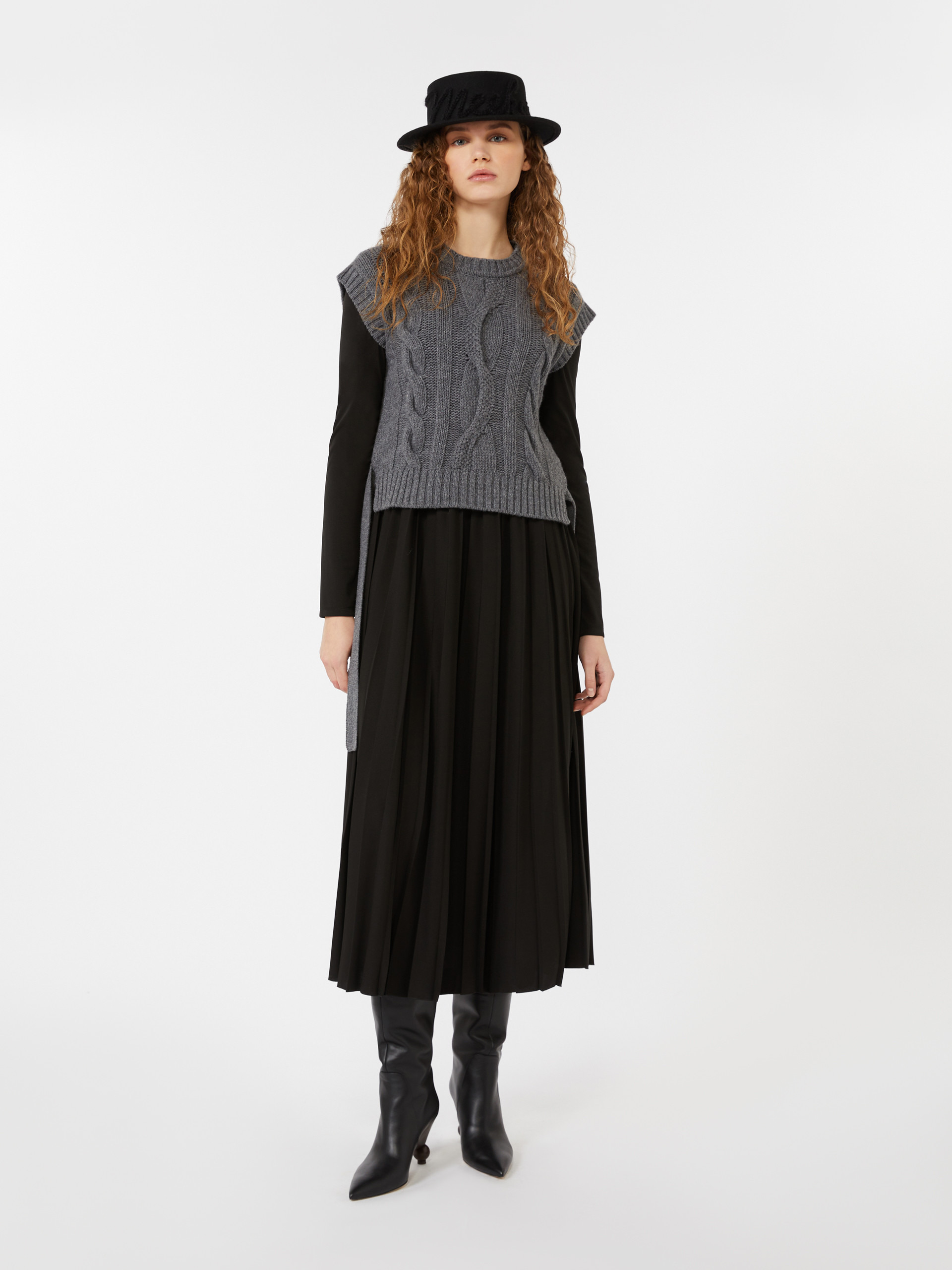 EBRO 2-in-1 jersey and wool knit dress - 2