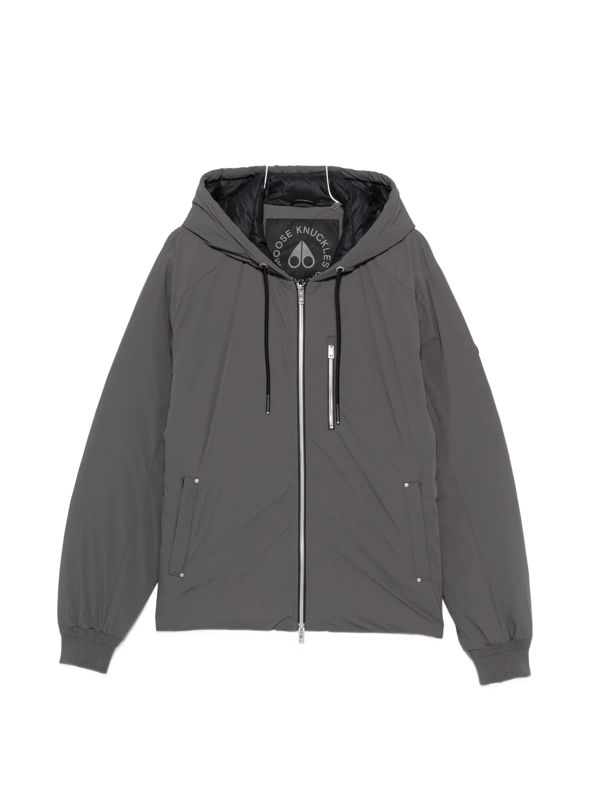 Moose Knuckles Drawstring-hooded Logo-patch Jacket - 1