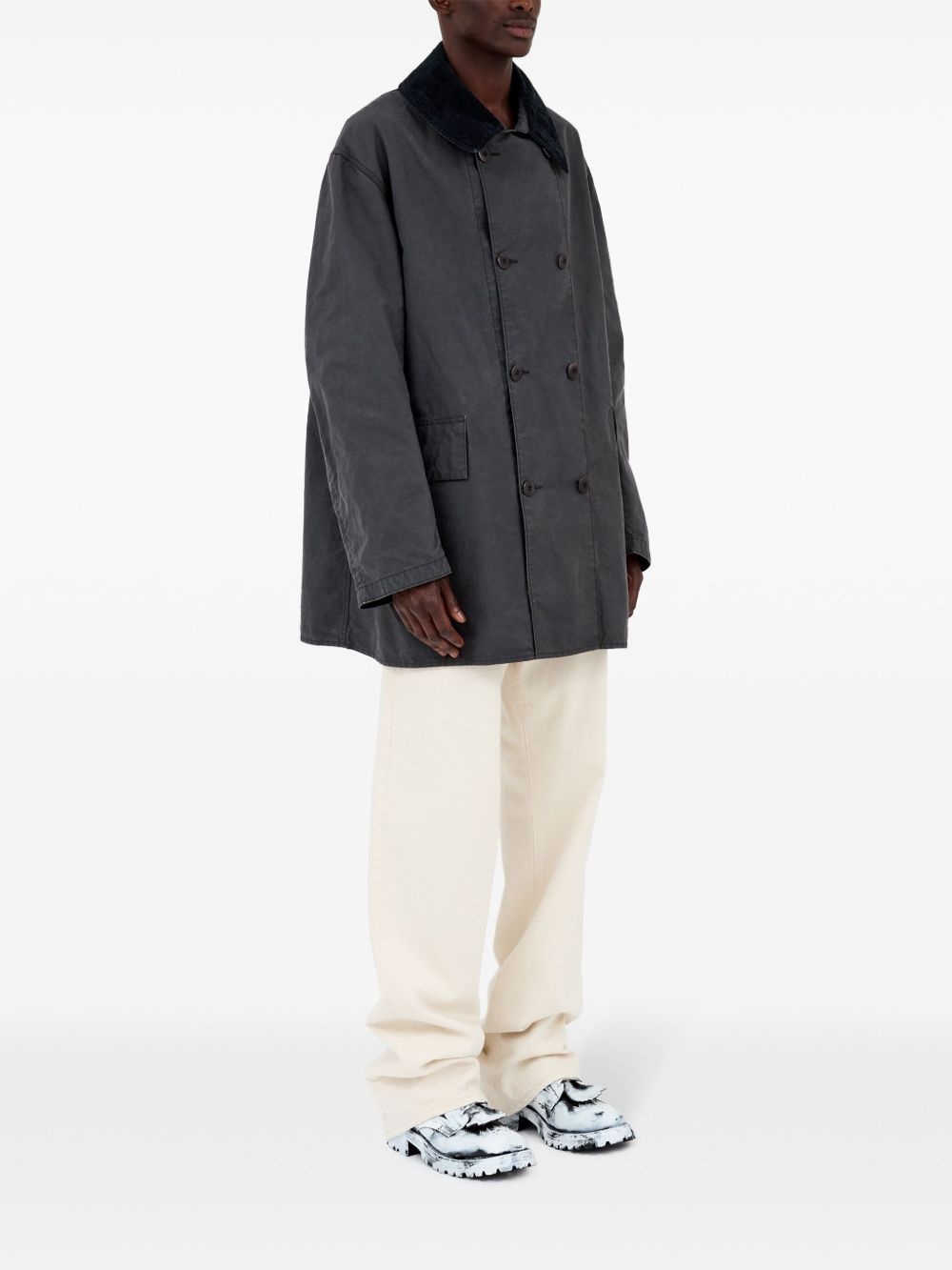 cotton double-breasted jacket - 3