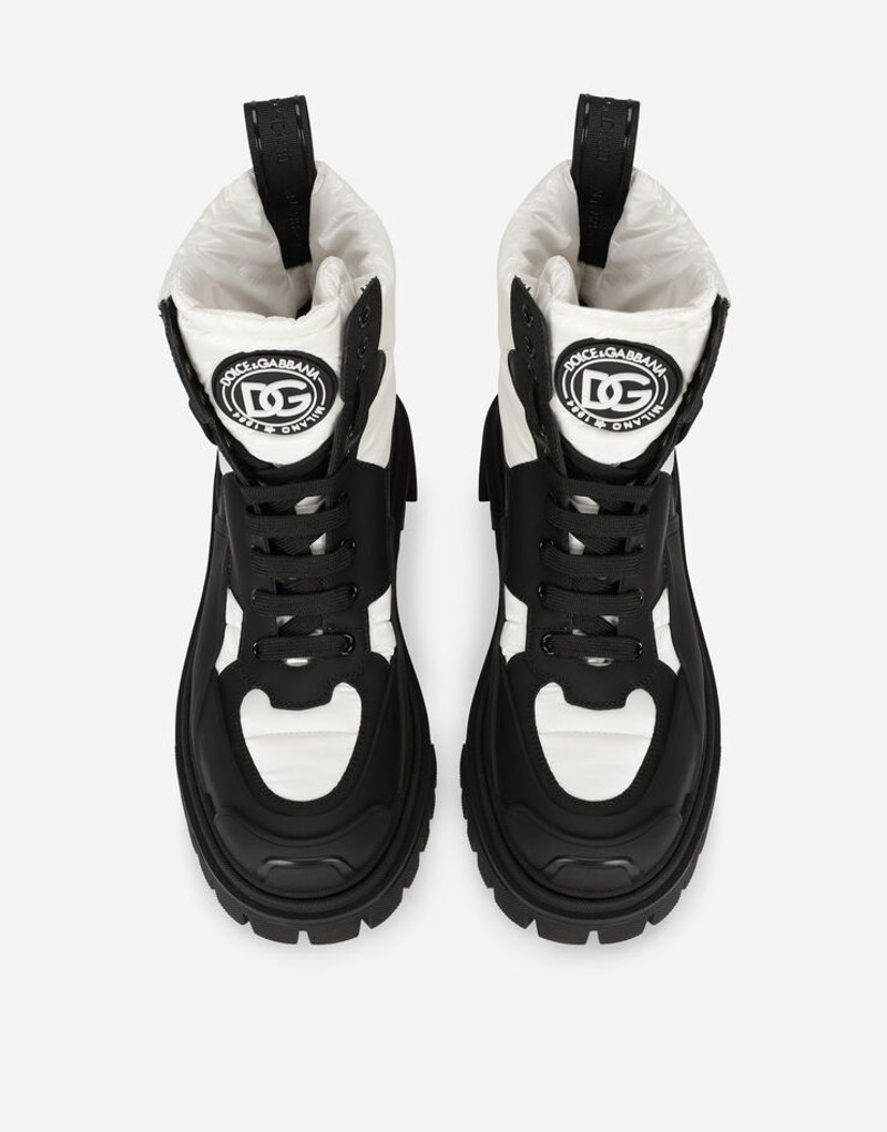Rubberized calfskin and nylon hi-trekking boots 4