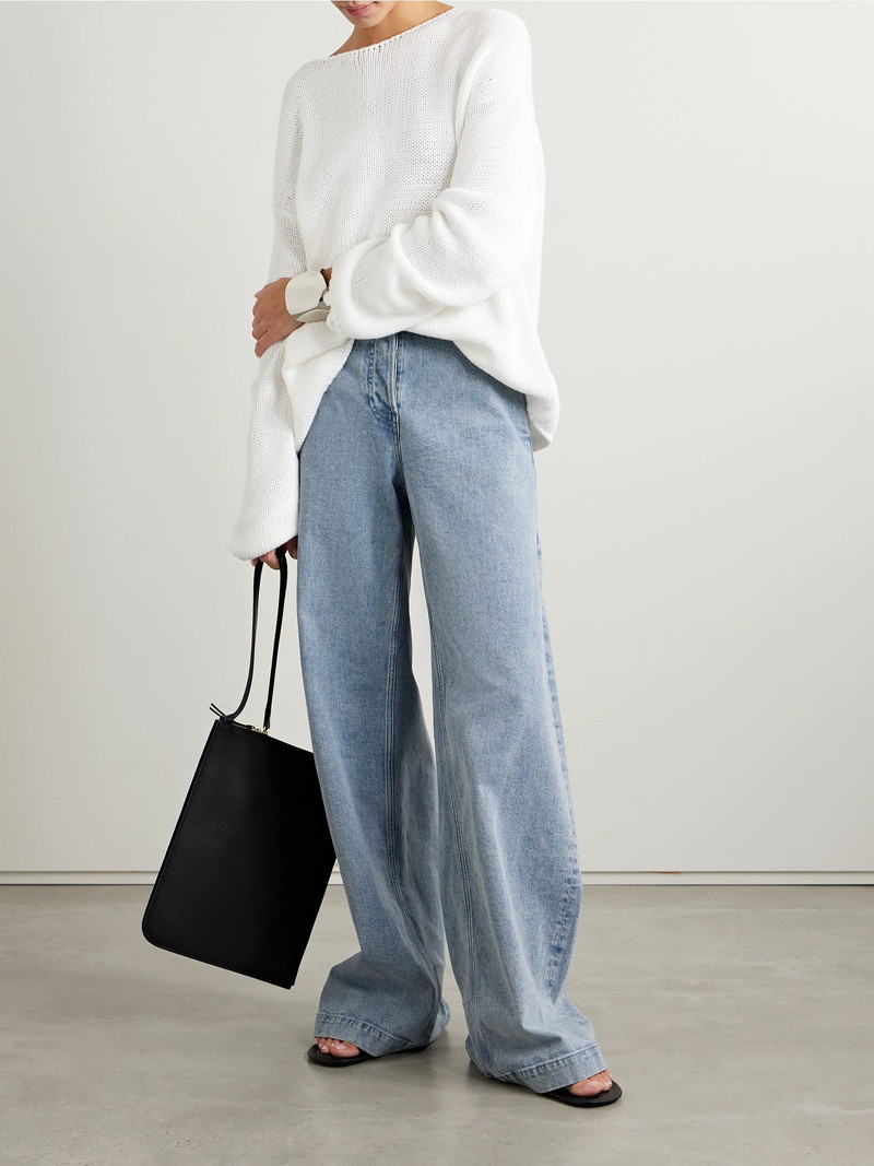 Another Tomorrow + NET SUSTAIN organic cotton sweater White outlook