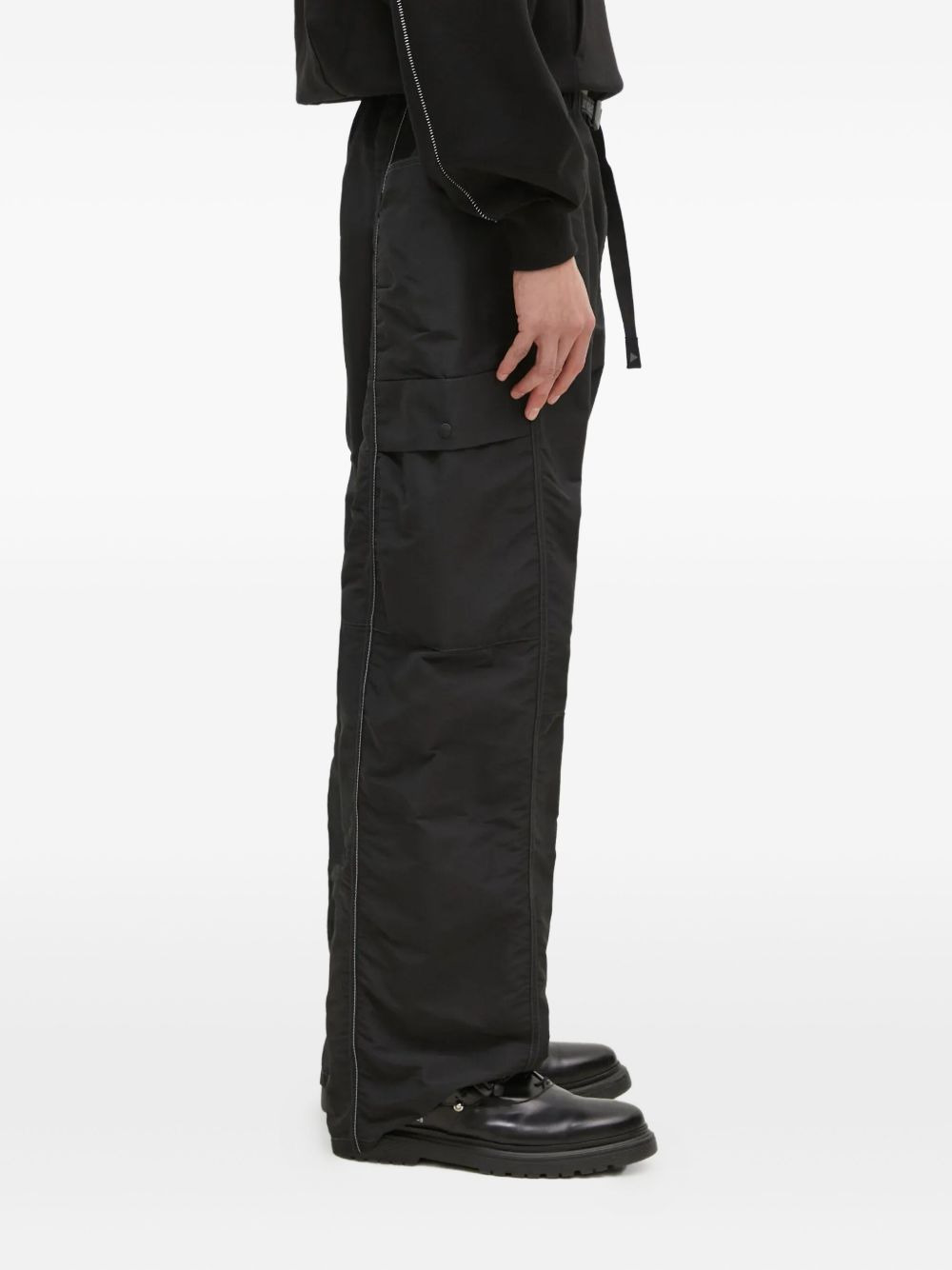 side-zip cargo trousers - 3