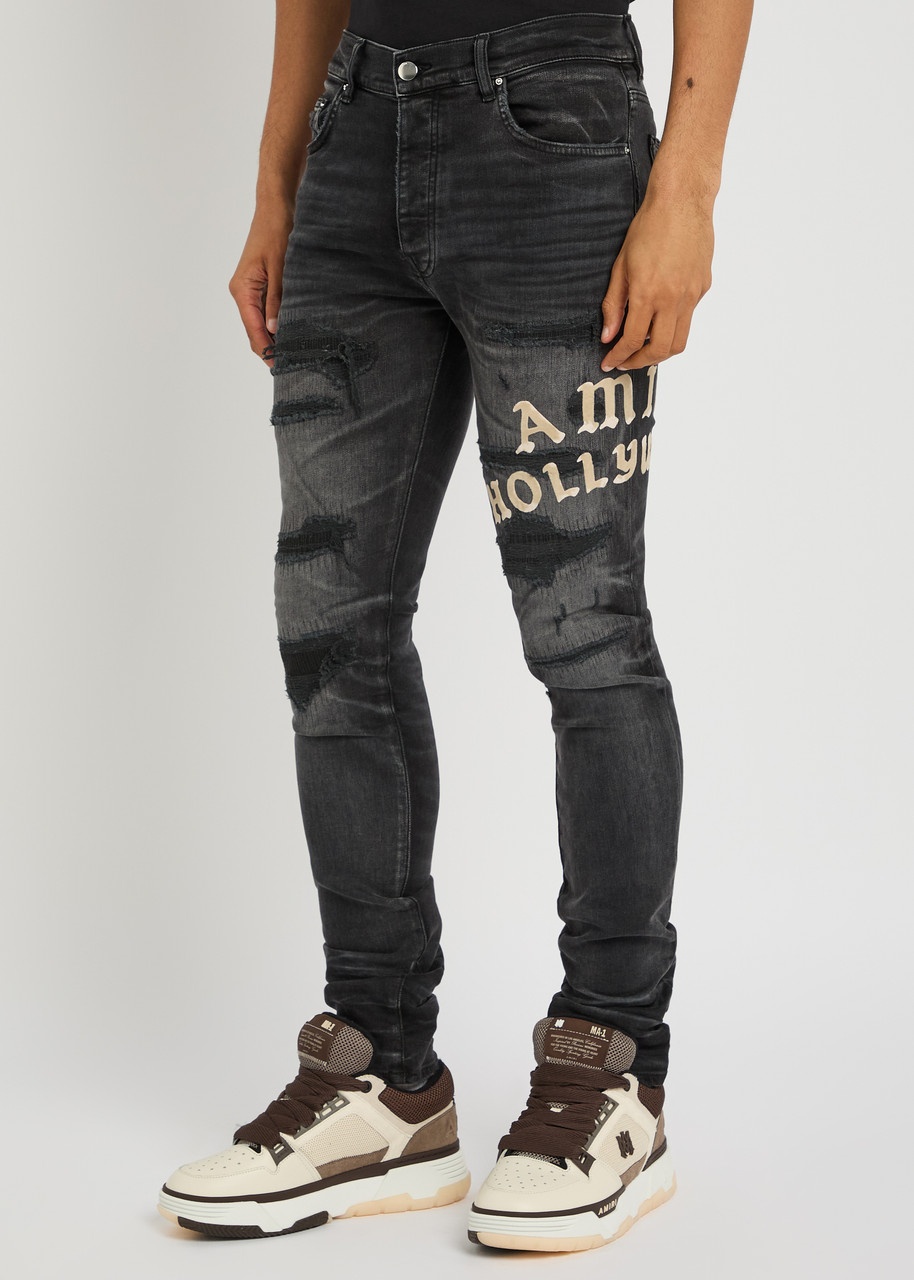 Amiri Hollywood Stretch-denim Slim-leg Jeans - 2