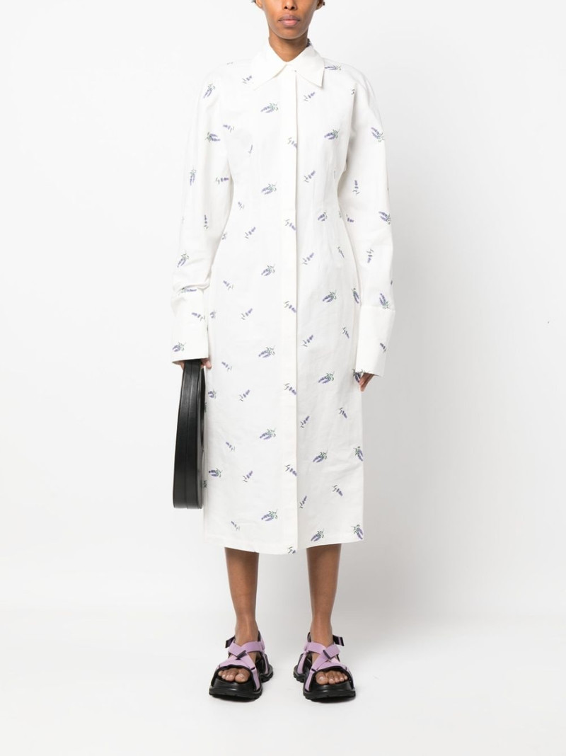 Sportmax floral-print shirt dress outlook
