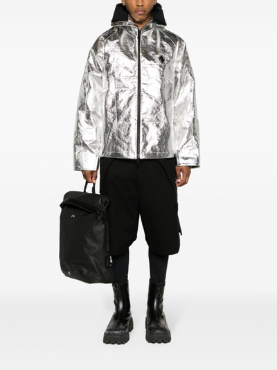A-COLD-WALL* logo-plaque reflective hooded jacket outlook