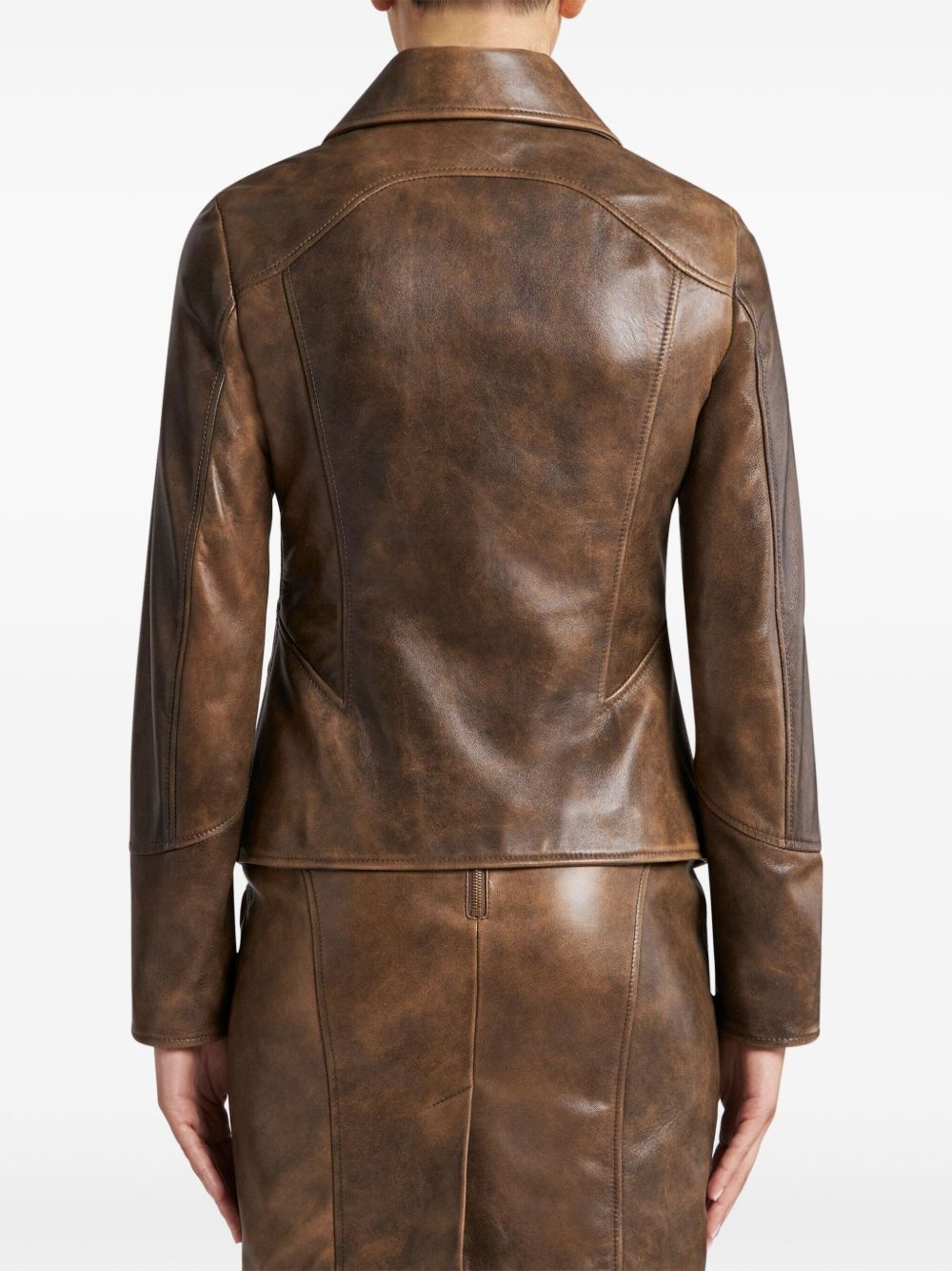 leather blazer - 4