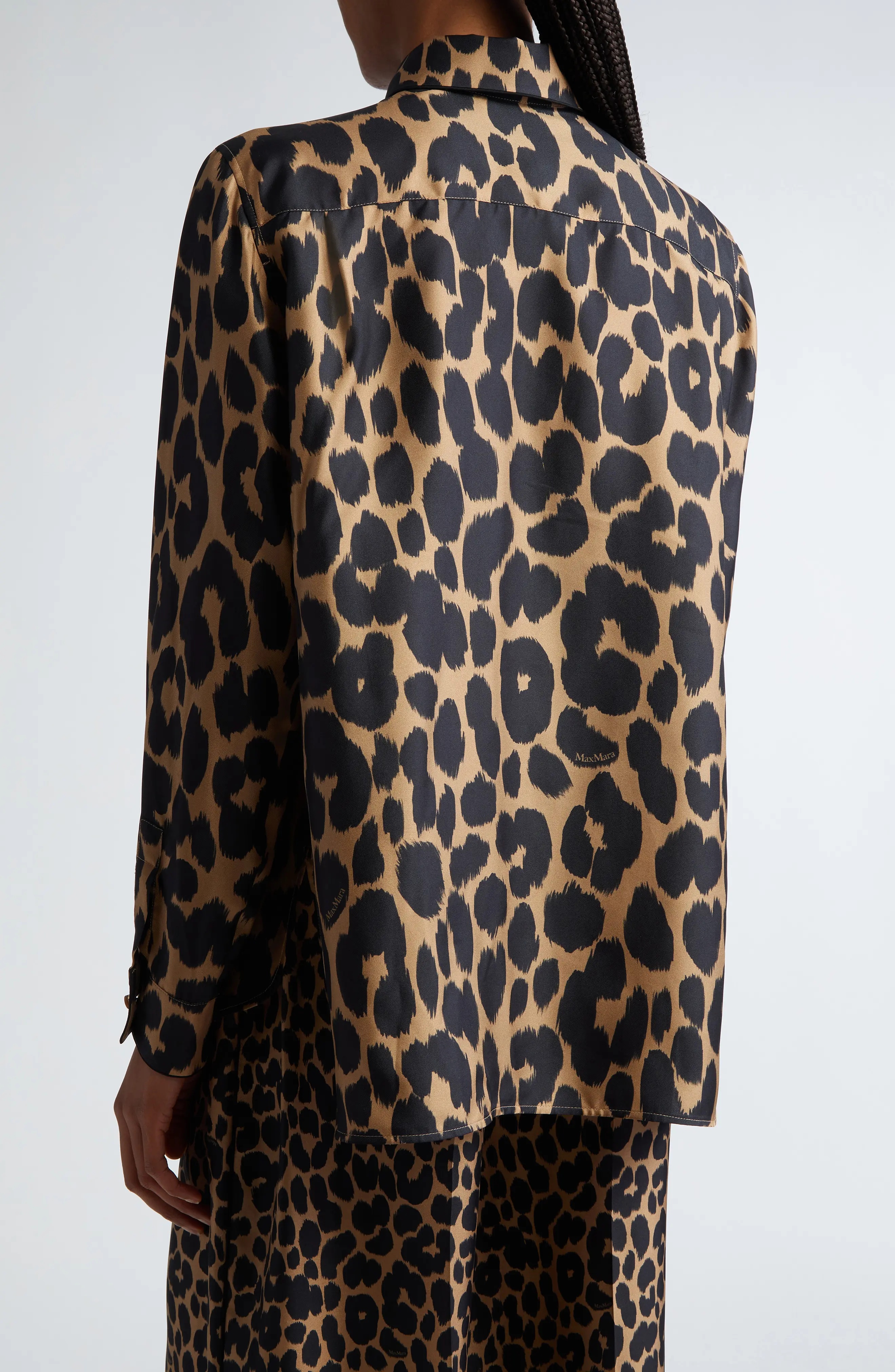 Etna Leopard print Silk Button-Up Shirt - 3