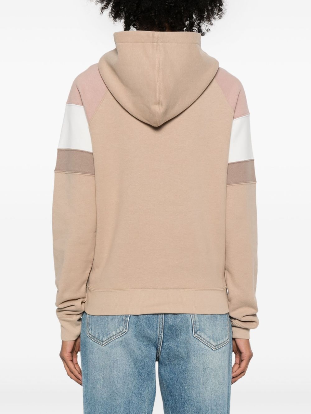embroidered-logo cotton hoodie - 4