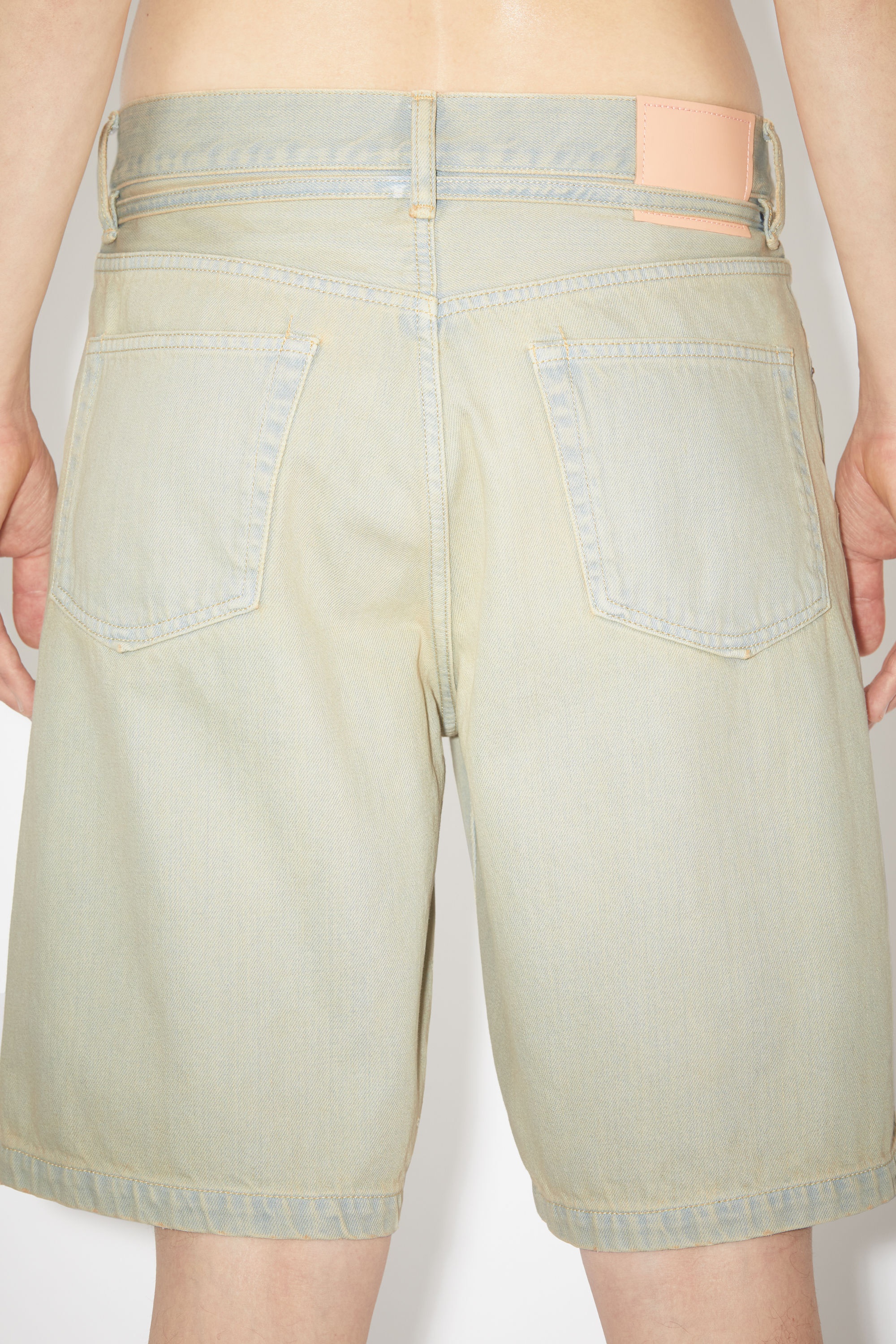 Loose fit denim shorts - Pale yellow/pale blue - 6