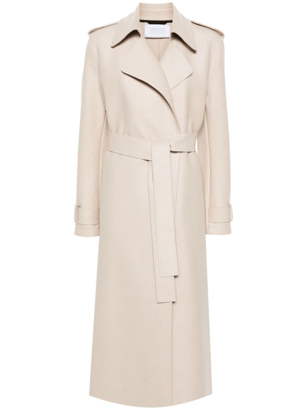 belted wool coat - 1