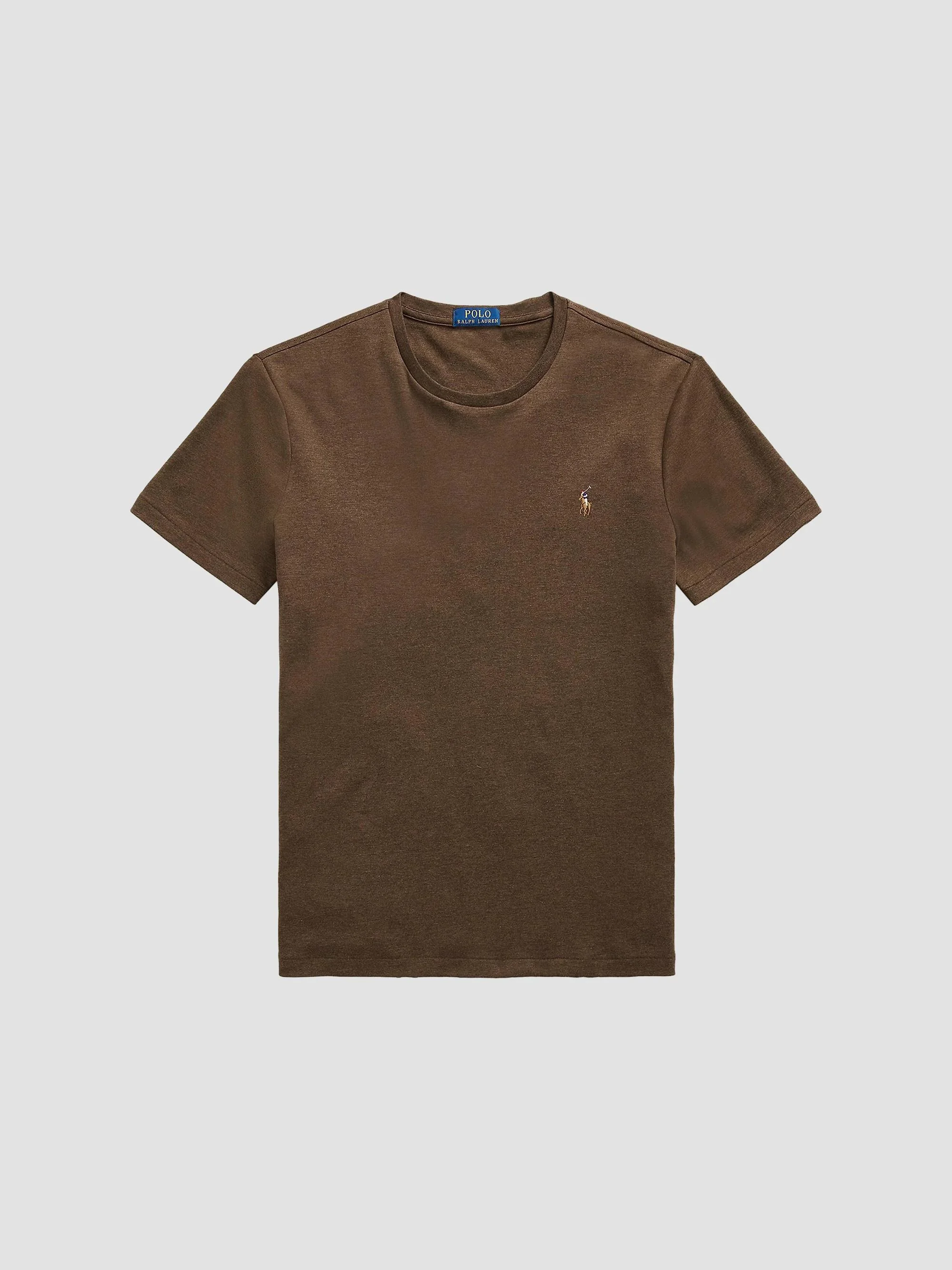 Men's Logo Cotton Jersey Crewneck T-Shirt - Nutmeg Brown Heather - 1