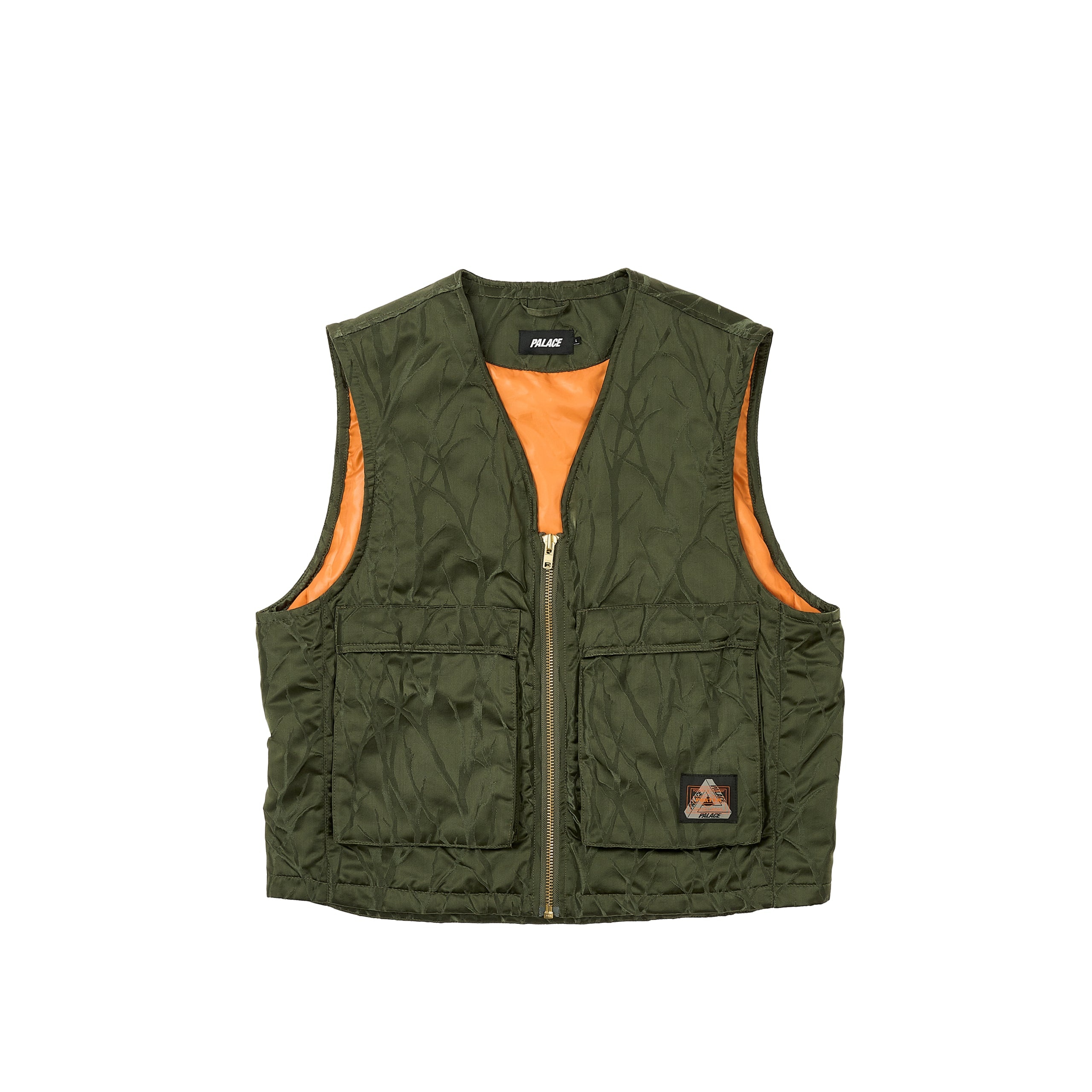 PALACE PORTER FIELD VEST OLIVE / JACQUARD - 1