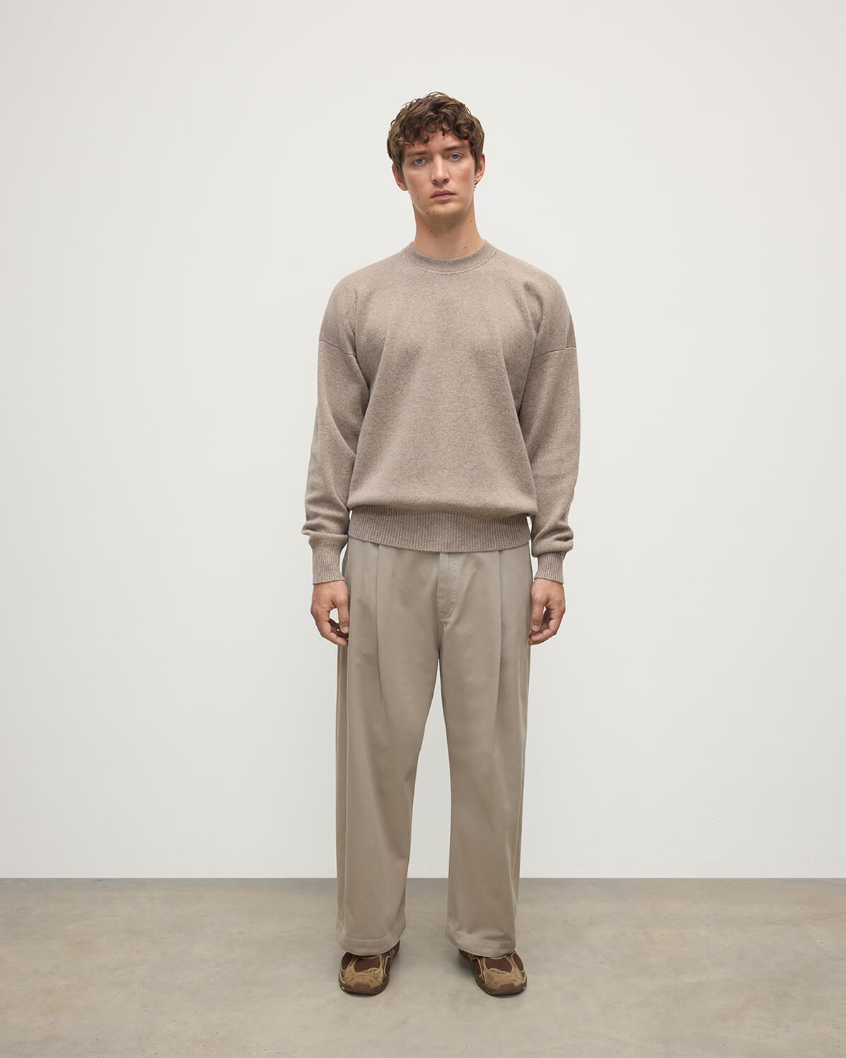 Relaxed Milano Stitch Brown Jumper - 2