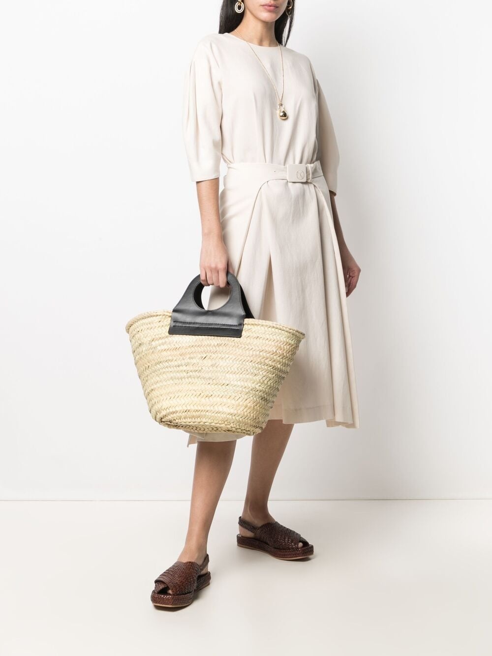 woven-straw tote bag - 2