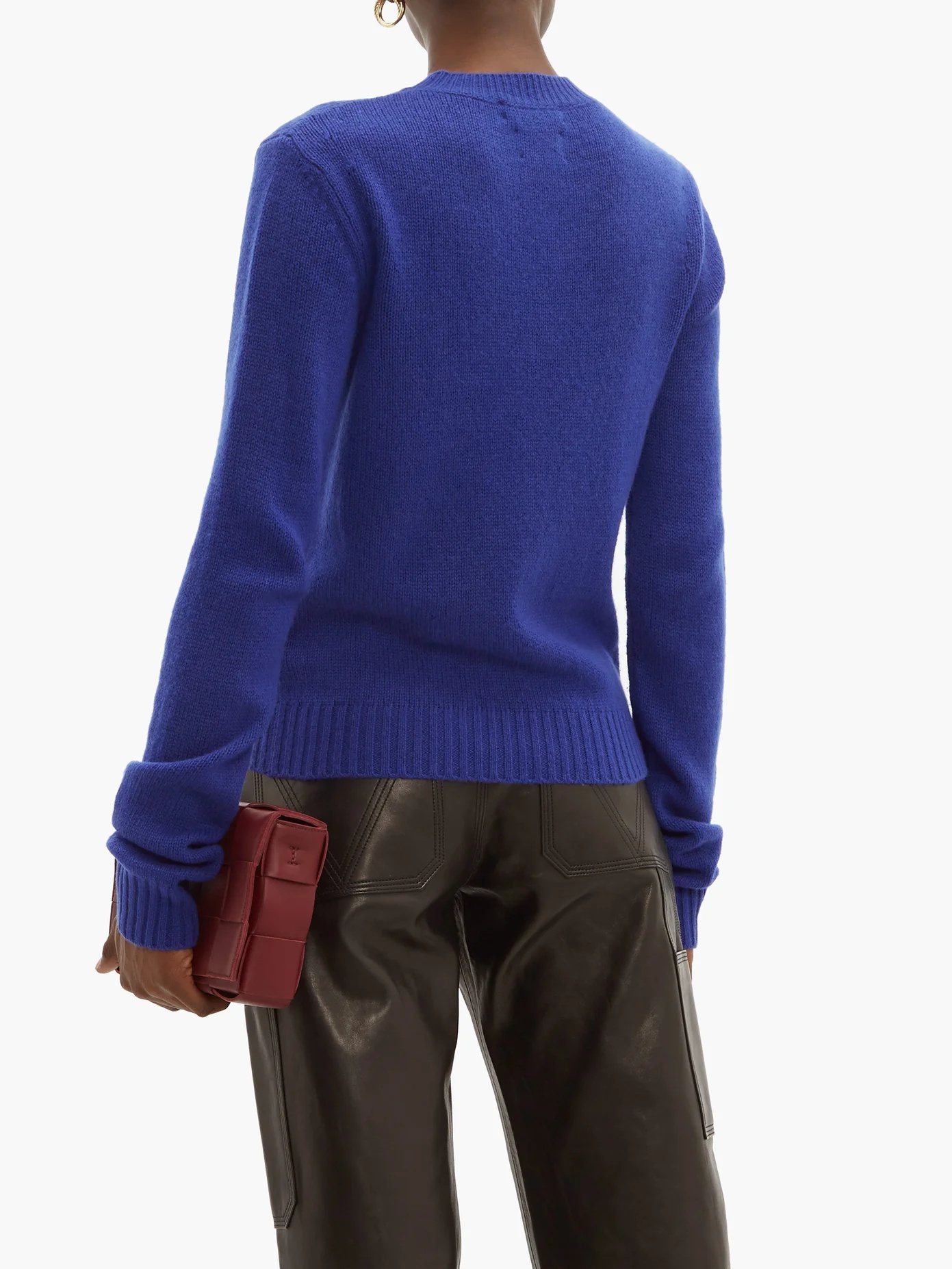 Exaggerated-sleeve cashmere-blend sweater - 5