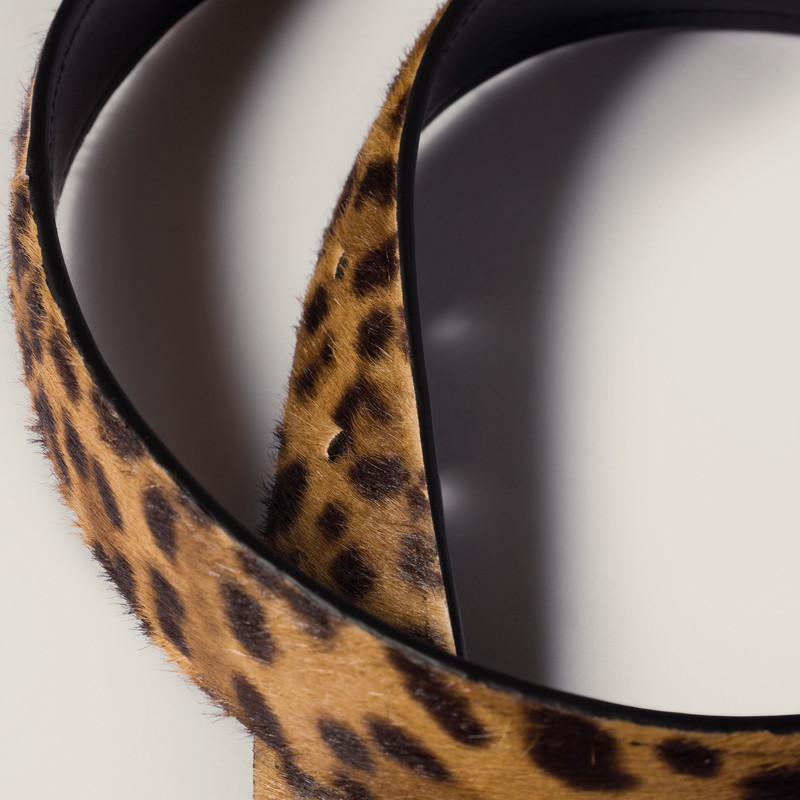 Miu Miu Calf hair leather belt outlook