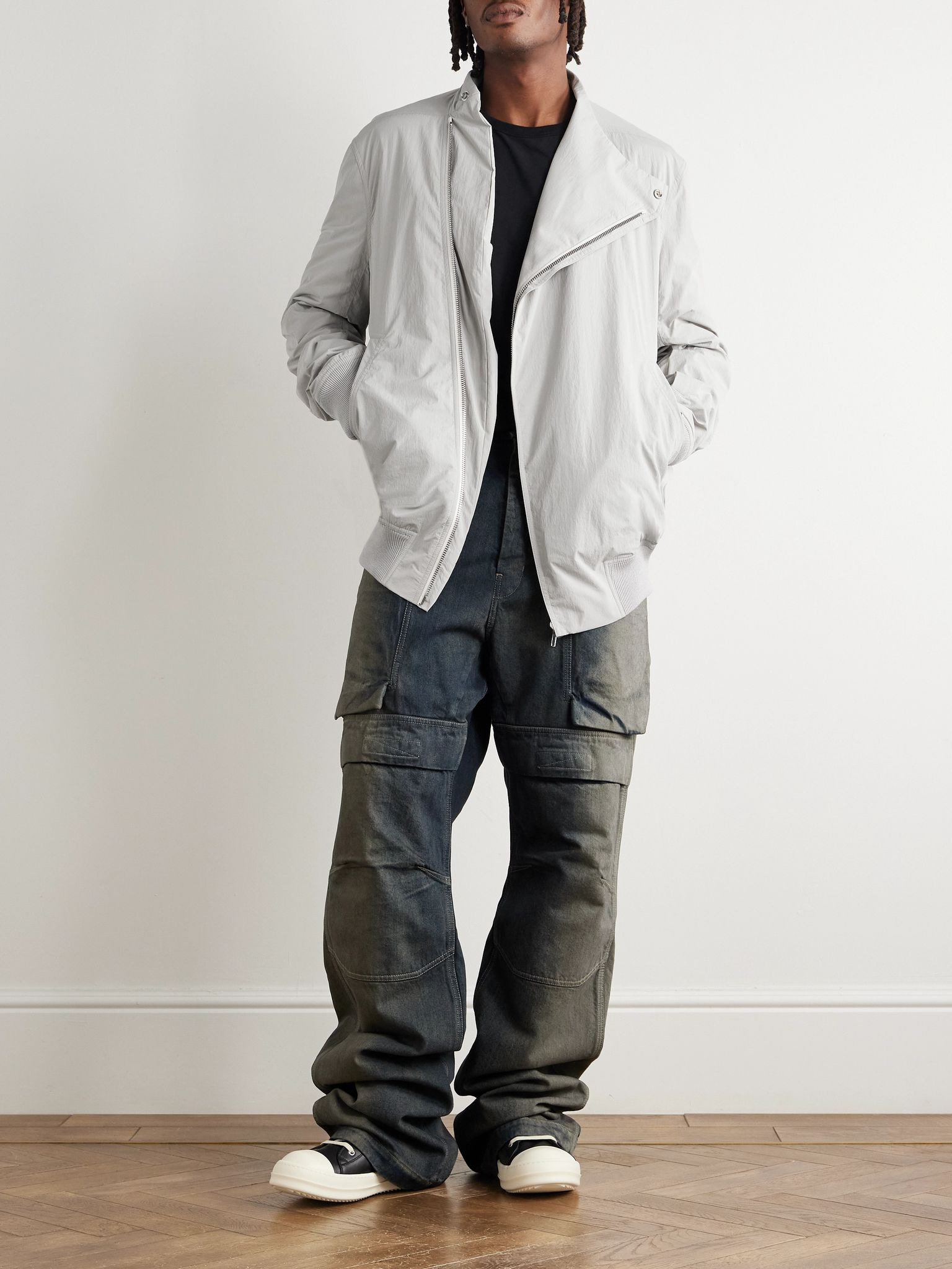 Hollywood Shell Bomber Jacket Light gray - 2