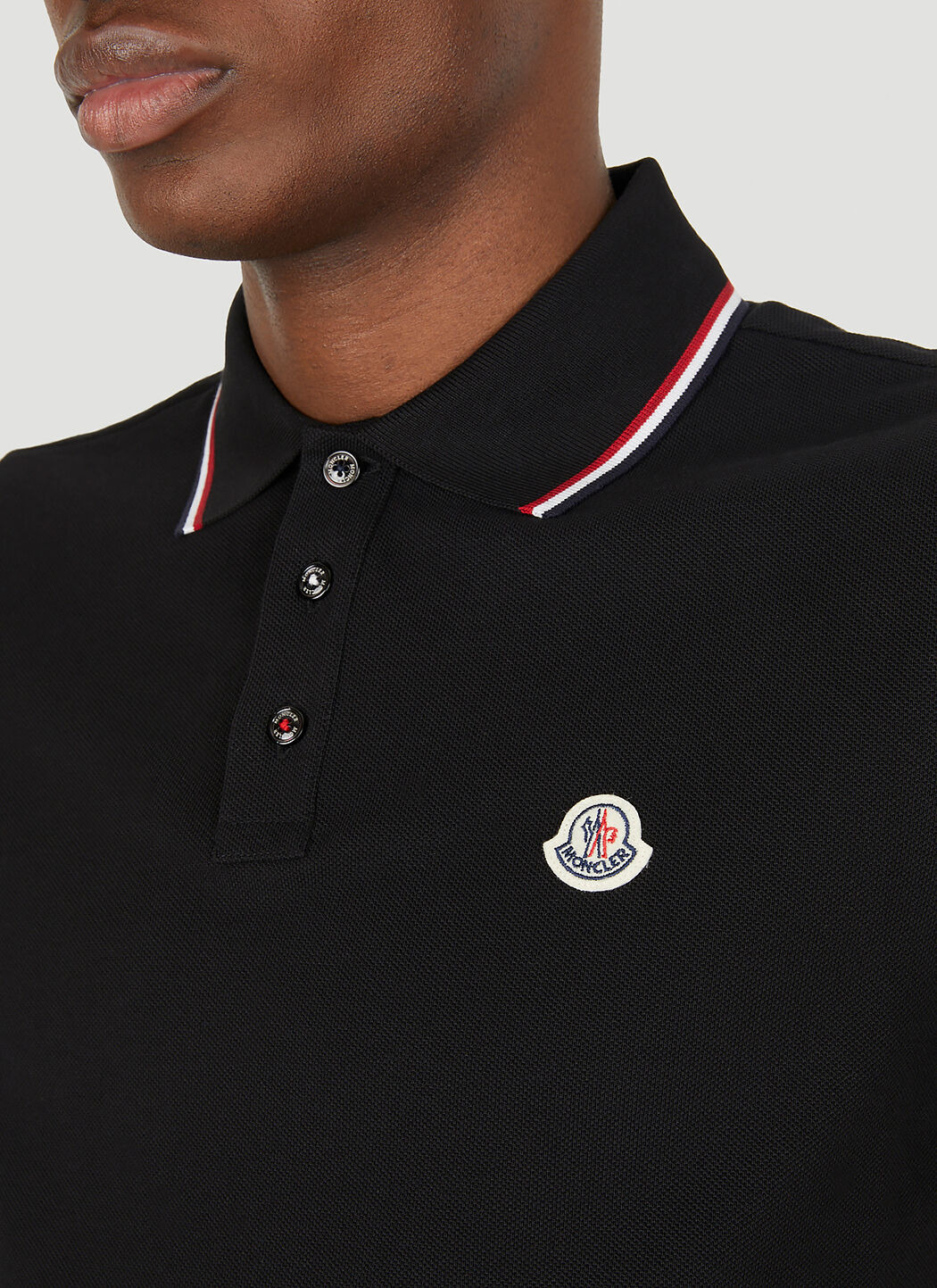 Stripe Trims Polo Shirt - 5