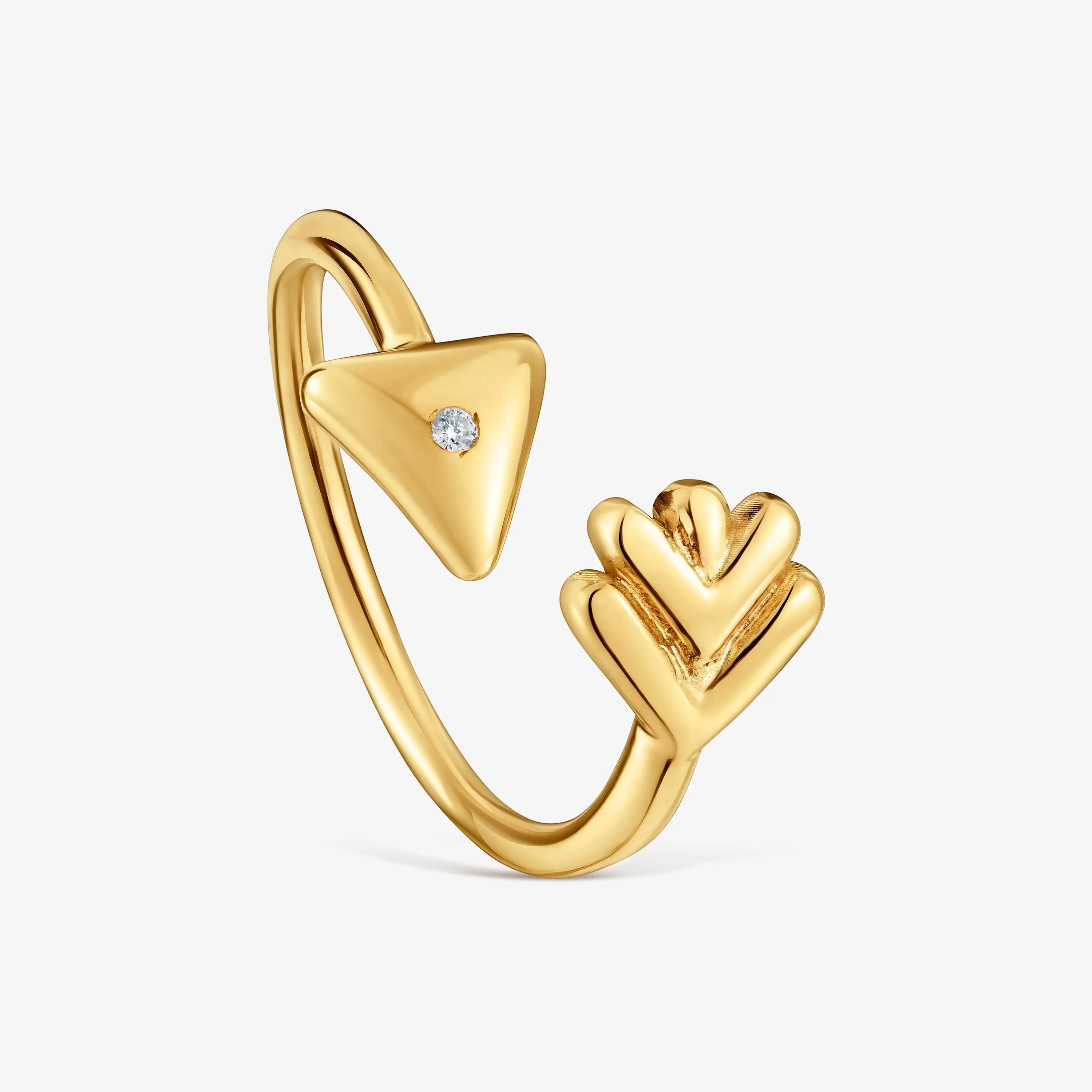 9kt gold Open ring with diamonds TOUS Flechazo - 1