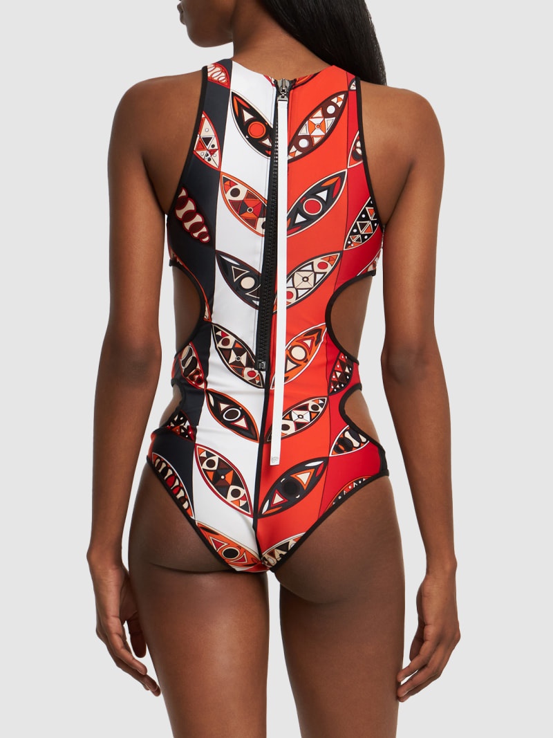 Girandole cutout Lycra onepiece swimsuit - 3