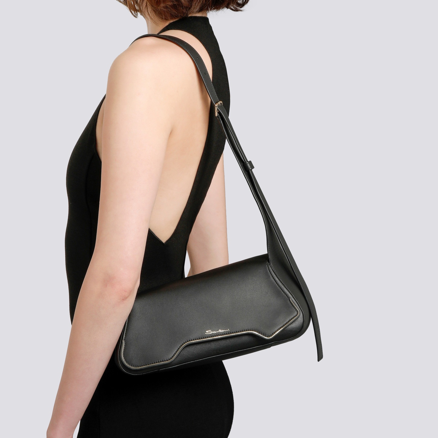 Black leather The Pluto bag - 2