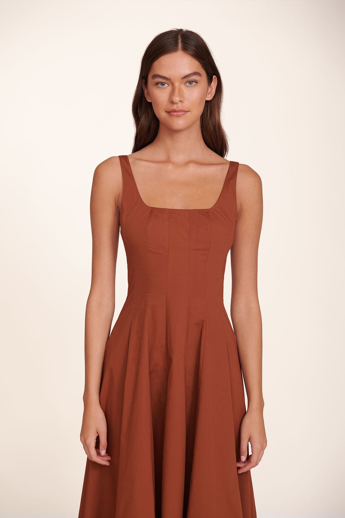 STAUD | WELLS DRESS TAN - 5