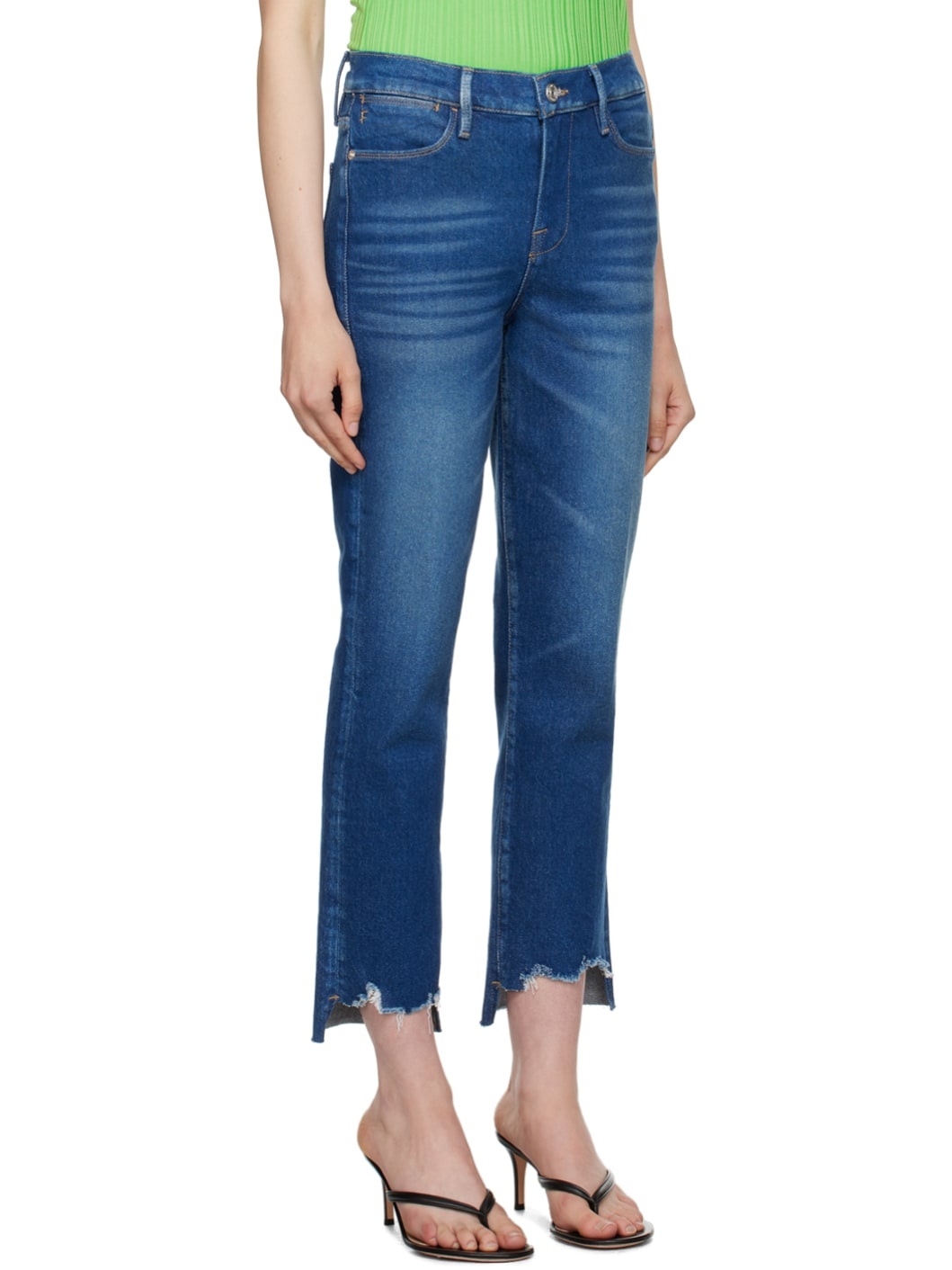 Blue 'Le High Straight' Jeans - 2