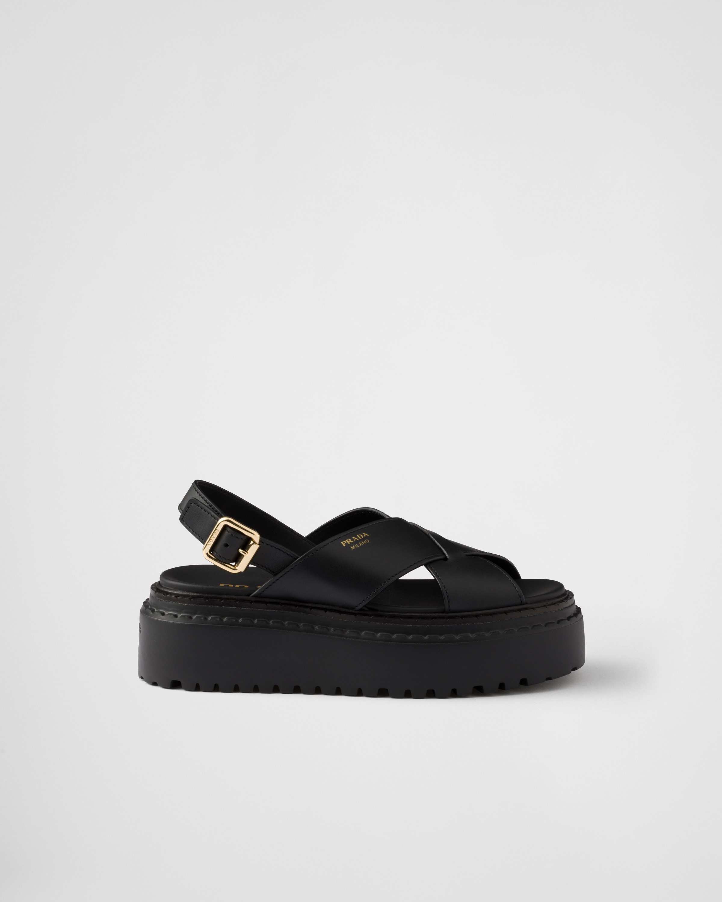 Leather crisscross sandals - 2
