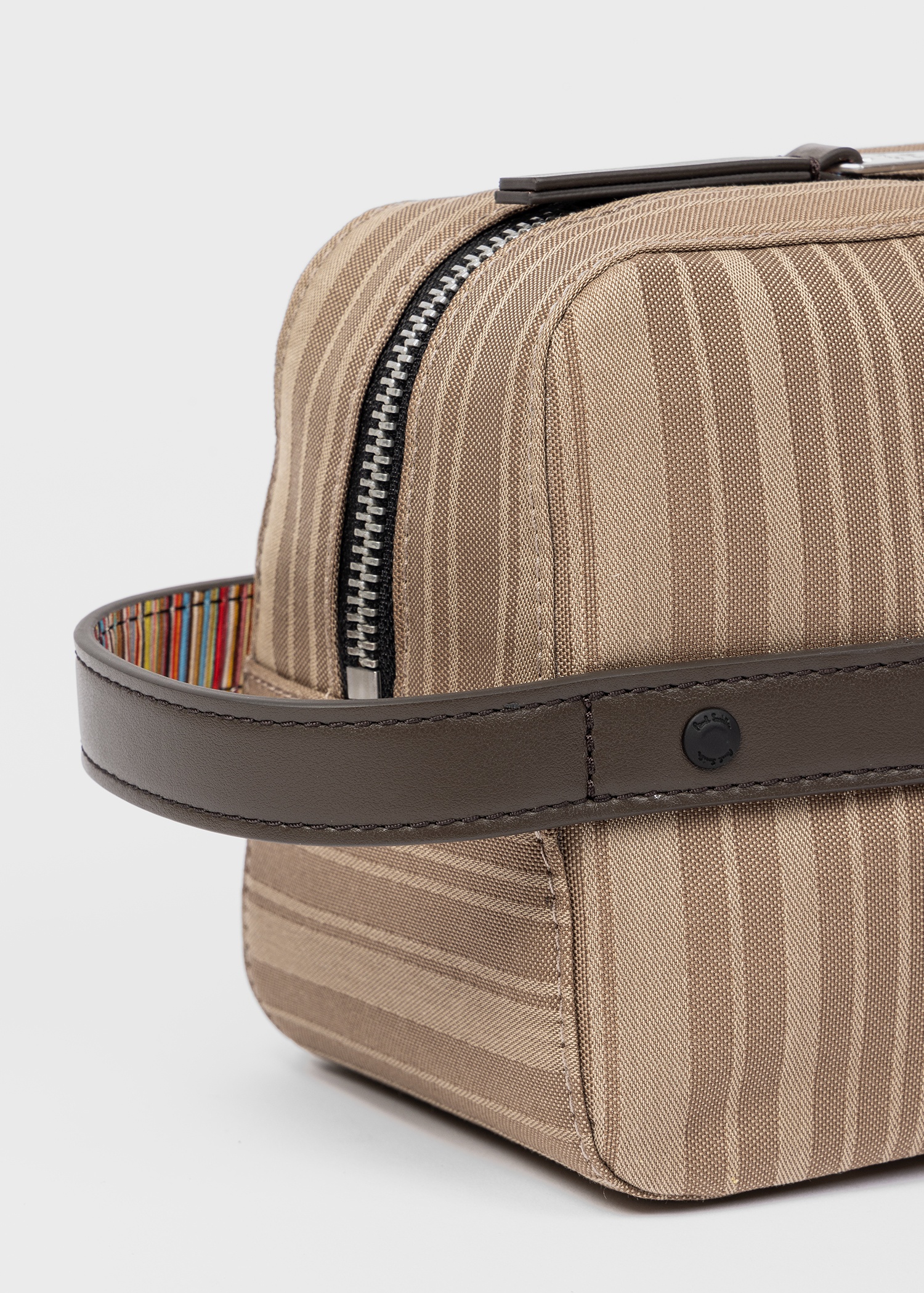 Sand 'Shadow Stripe' Wash Bag - 6