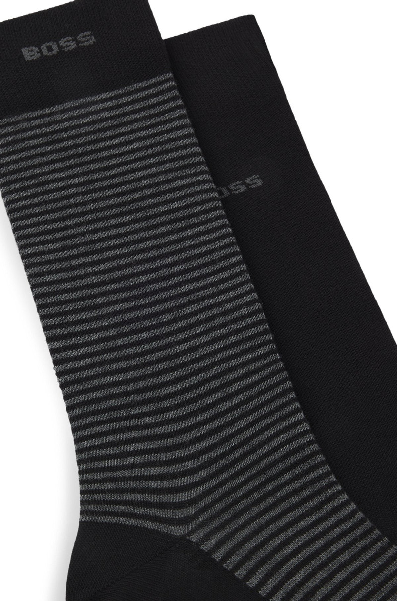 BOSS TWO-PACK OF REGULAR-LENGTH SOCKS WITH LOGO DETAILS outlook