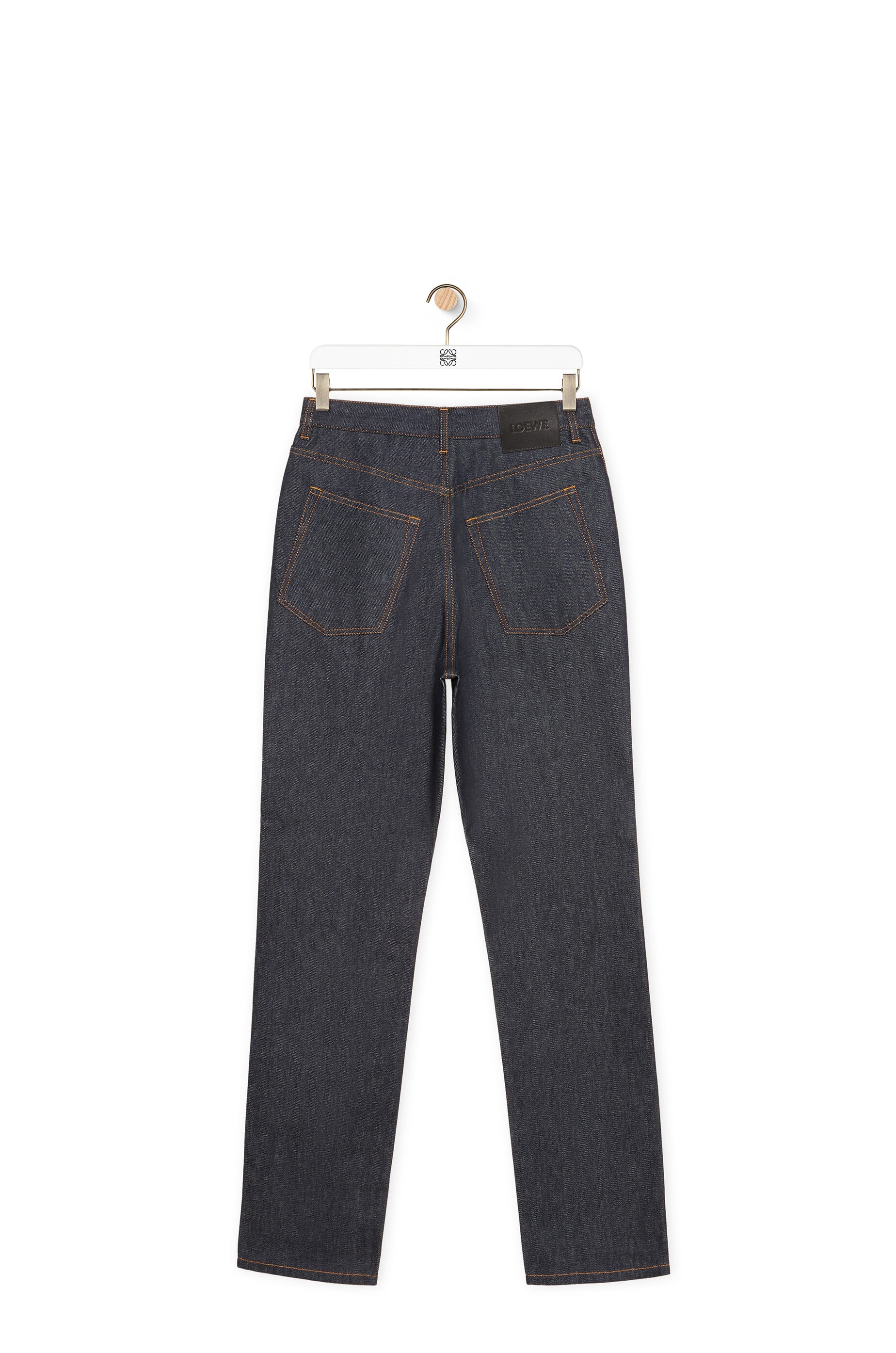 Straight leg jeans in raw denim - 2
