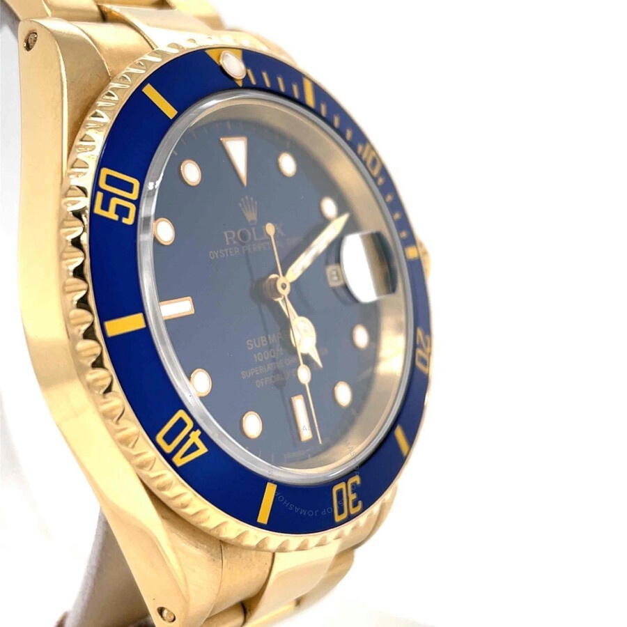 Pre-owned Rolex Submariner Automatic Chronometer Blue Dial Men's Watch 16618 LB - 4