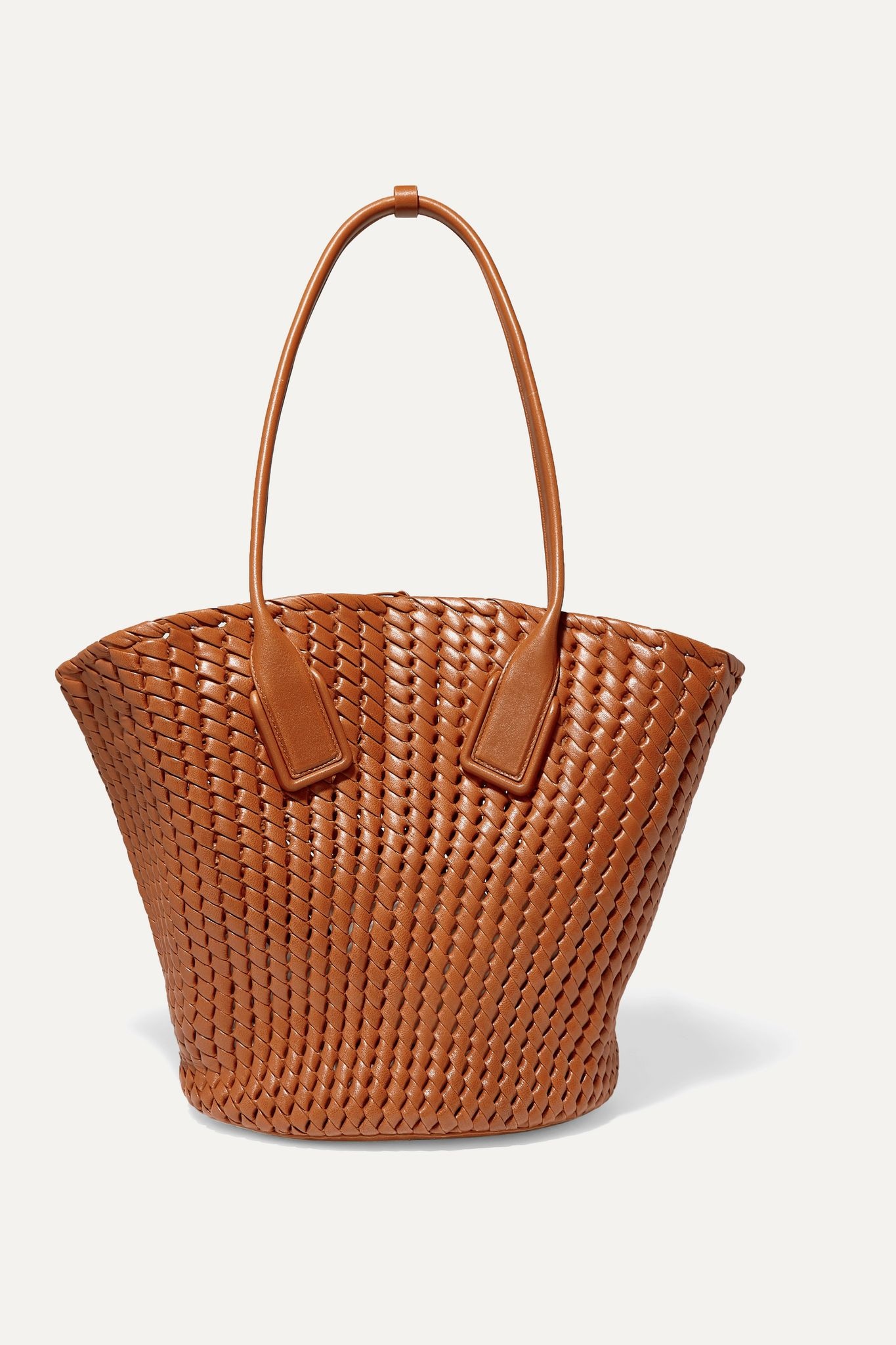 Basket intrecciato leather tote - 1