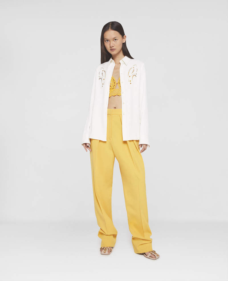 Stella McCartney Petal Crochet Compact Crepe Shirt outlook
