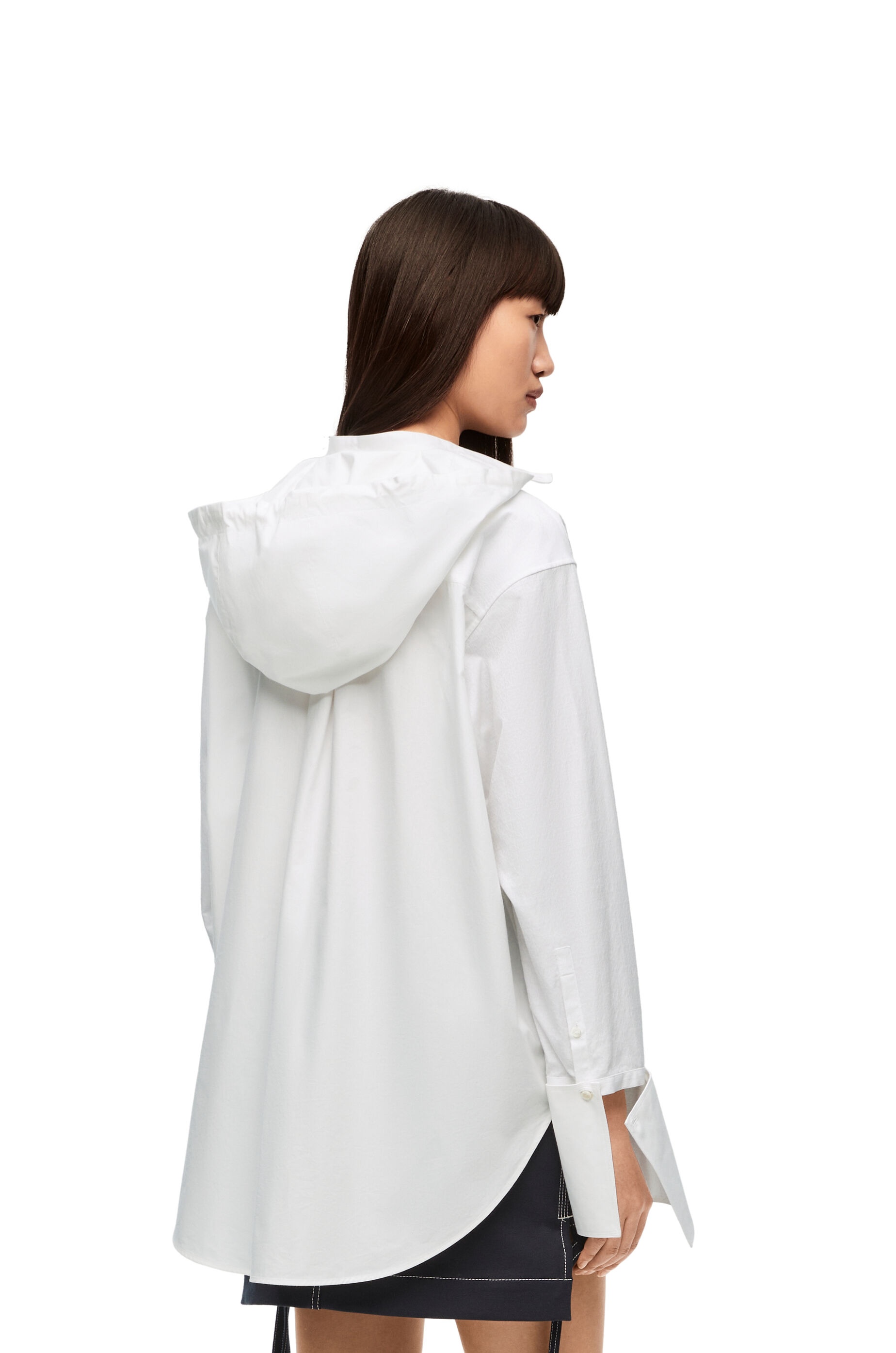 Hooded shirt in cotton - 4