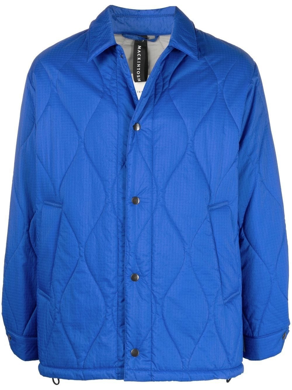 TEEMING Blue Nylon Quilted Coach Jacket - 1