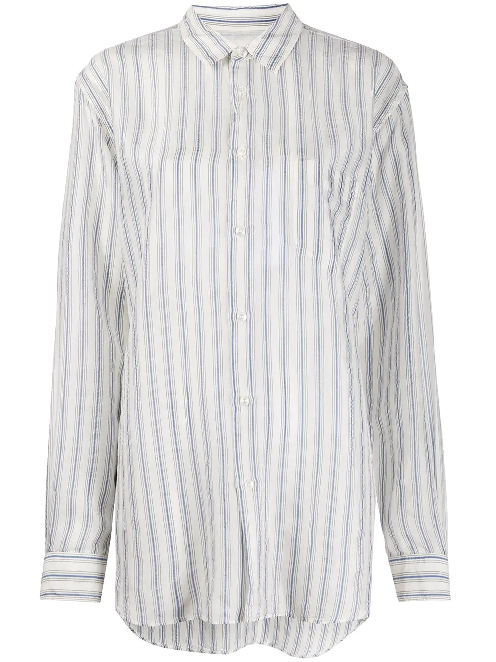 striped button-up shirt - 1