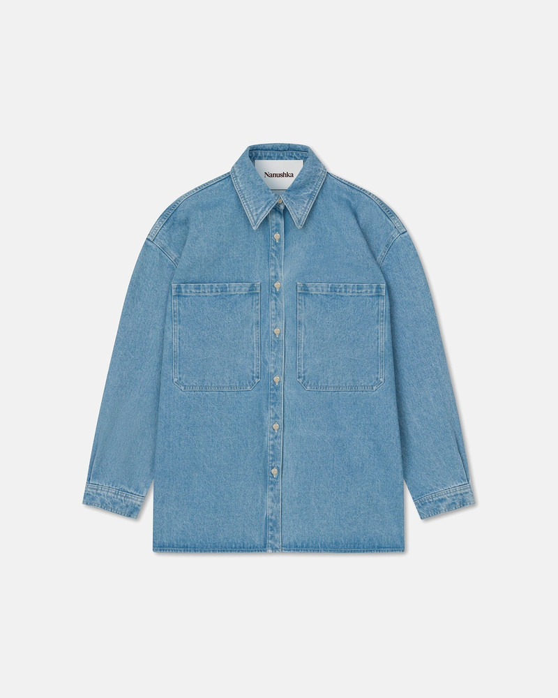 Denim Long-Sleeve Shirt - 1