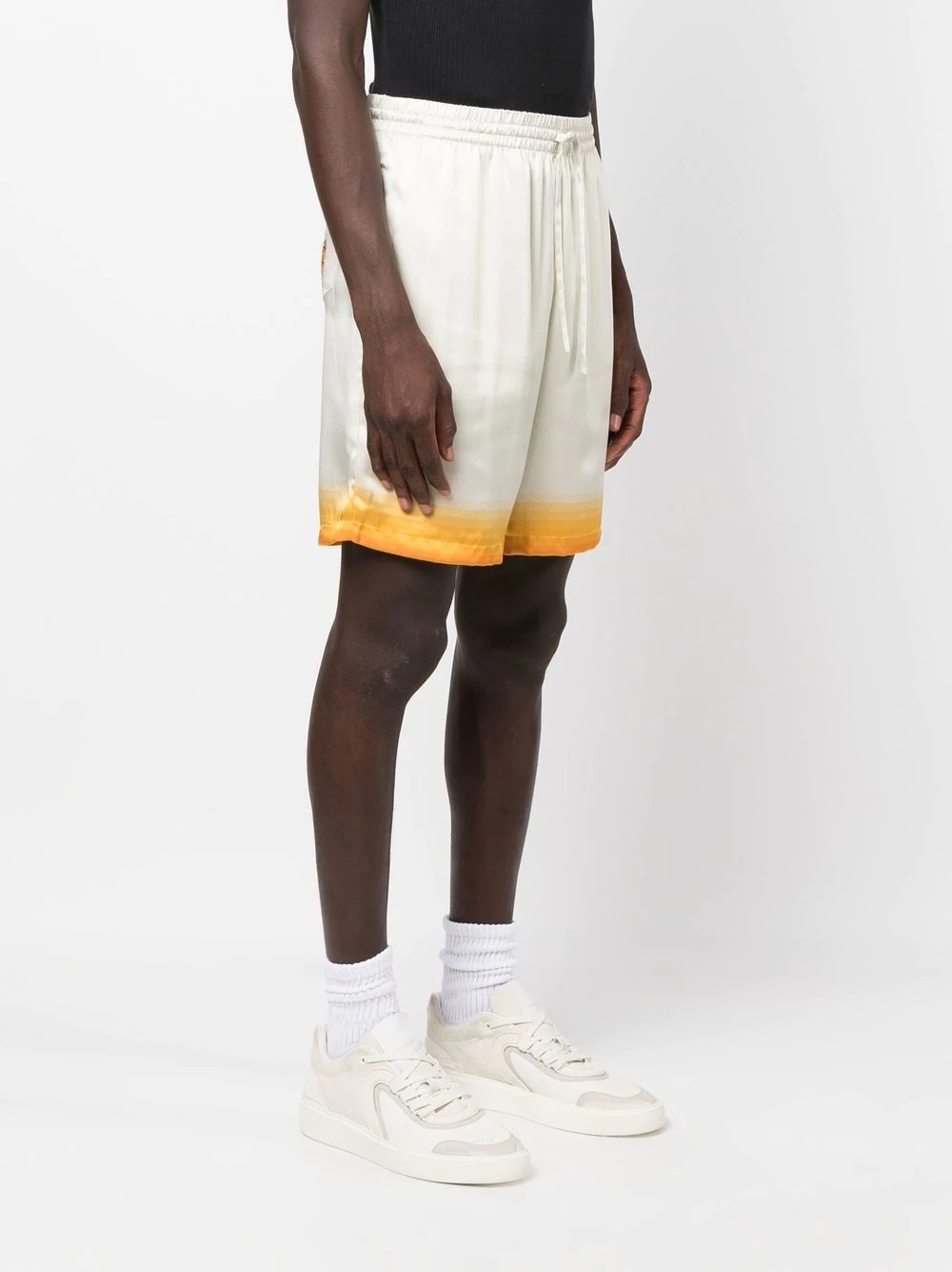 graphic-print silk shorts - 3