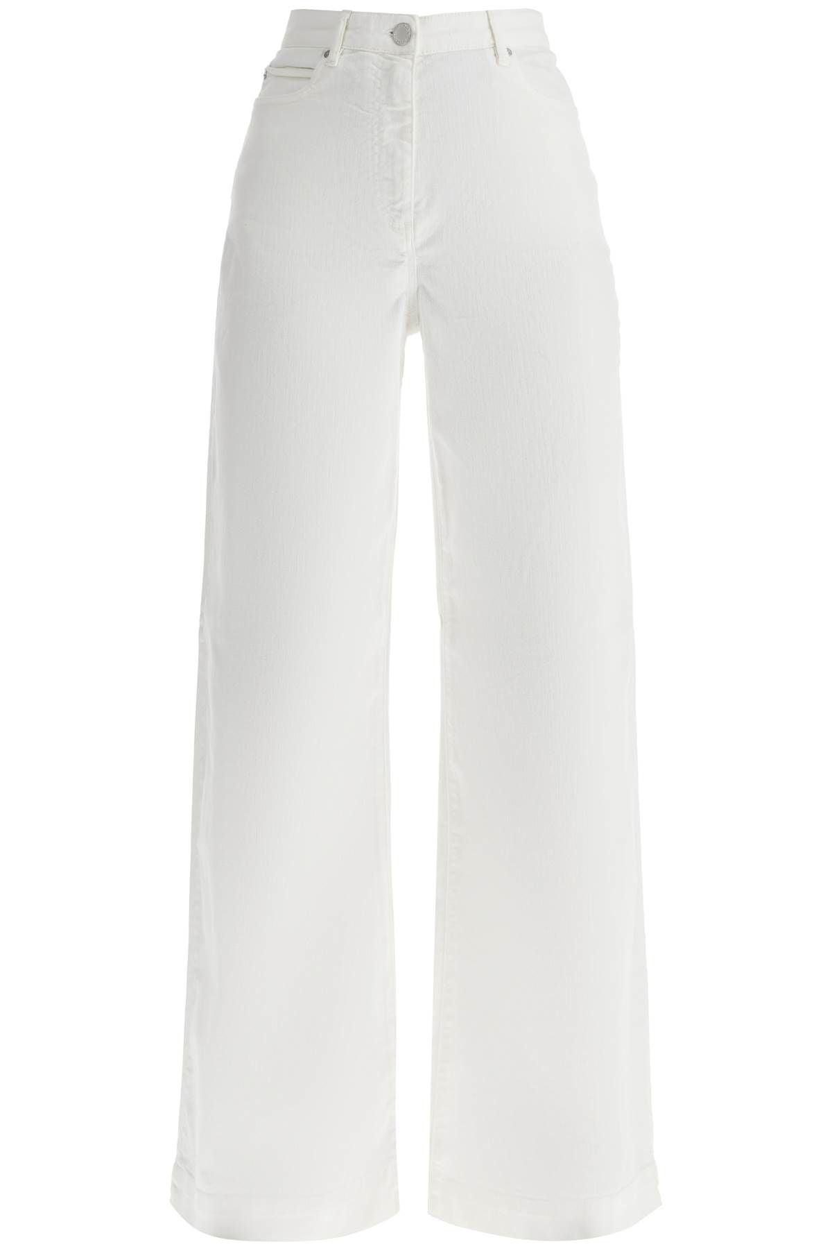 WIDE LEG TWILL TROUSERS IN ITALIAN - 1