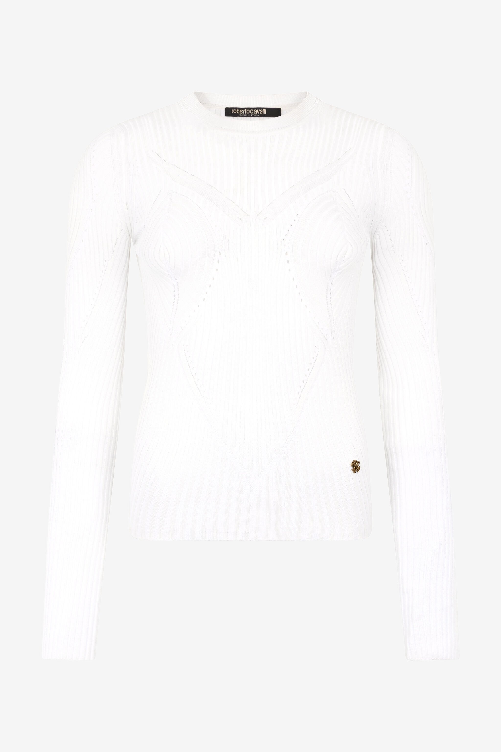 Wall Print Ribbed Sweater - 1