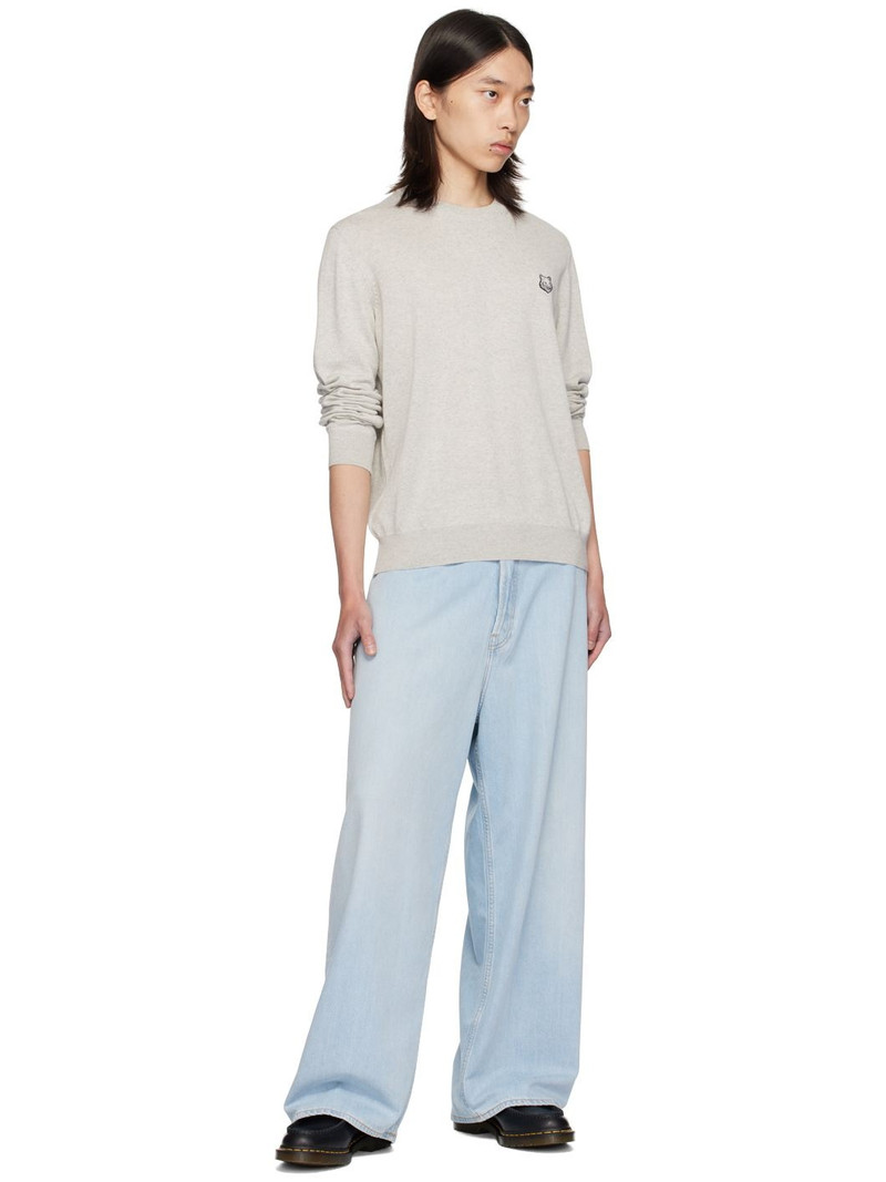 Maison Kitsuné Gray Bold Fox Head Sweater outlook