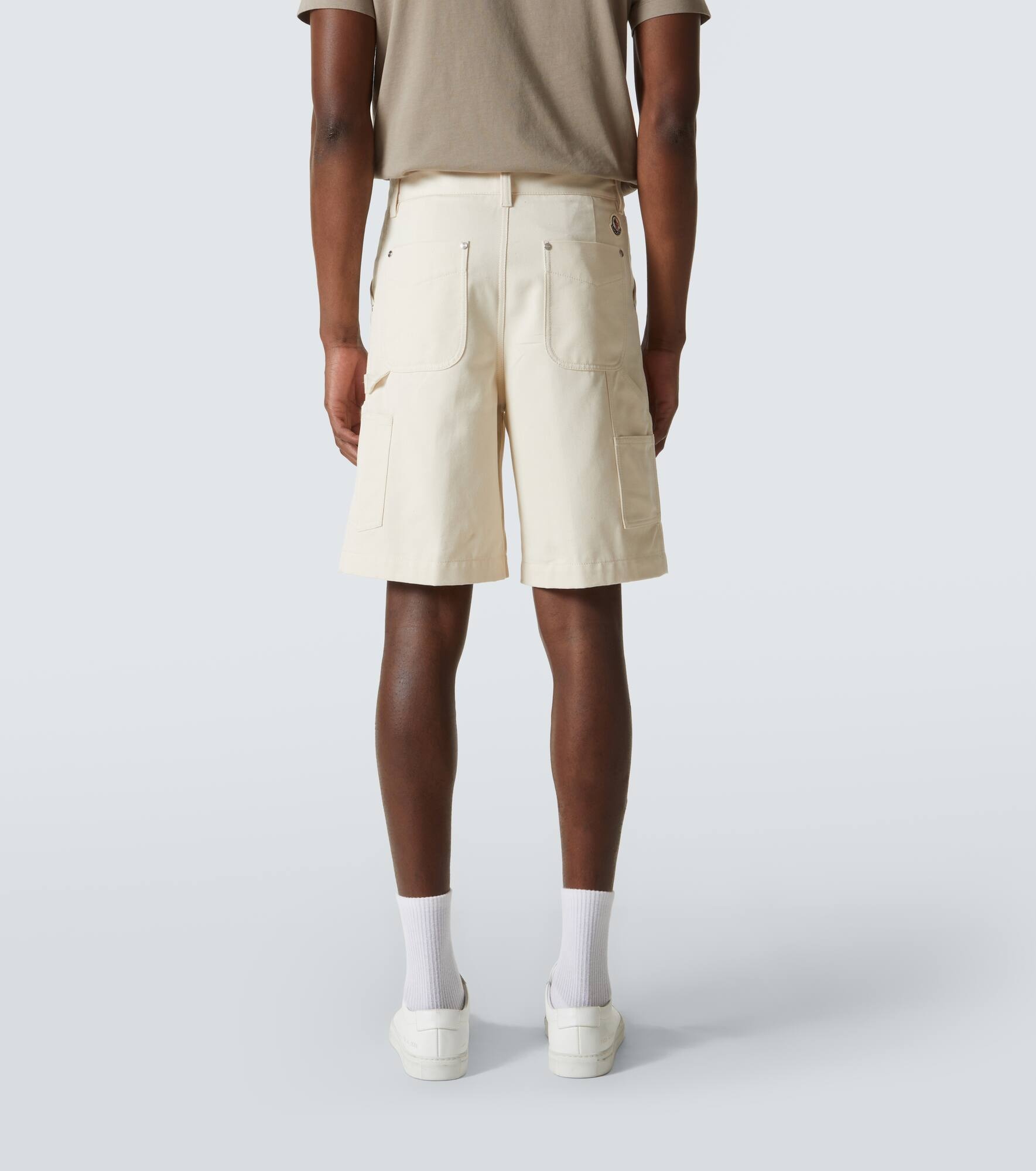 Cotton twill Bermuda shorts - 4