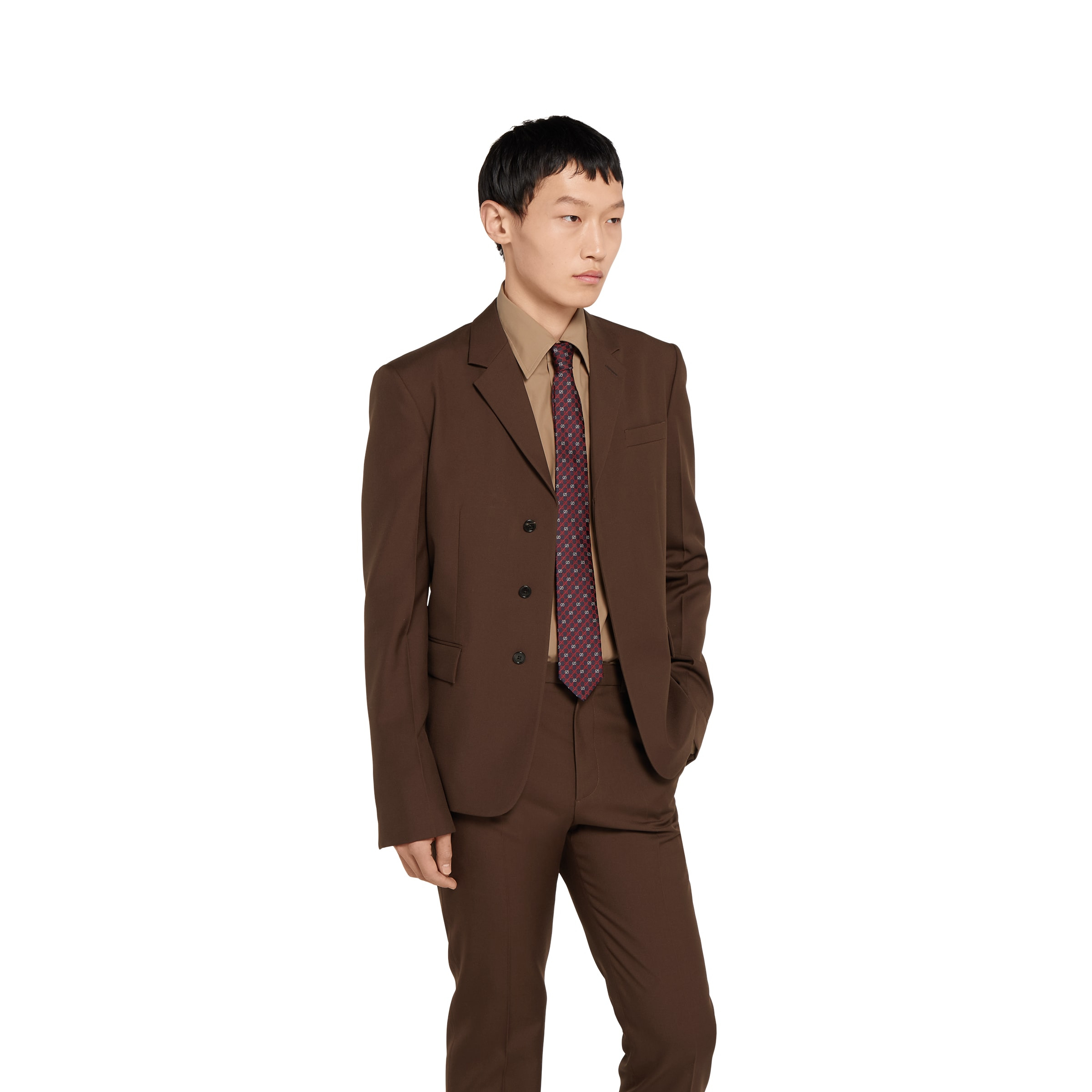 GG silk jacquard tie - 3