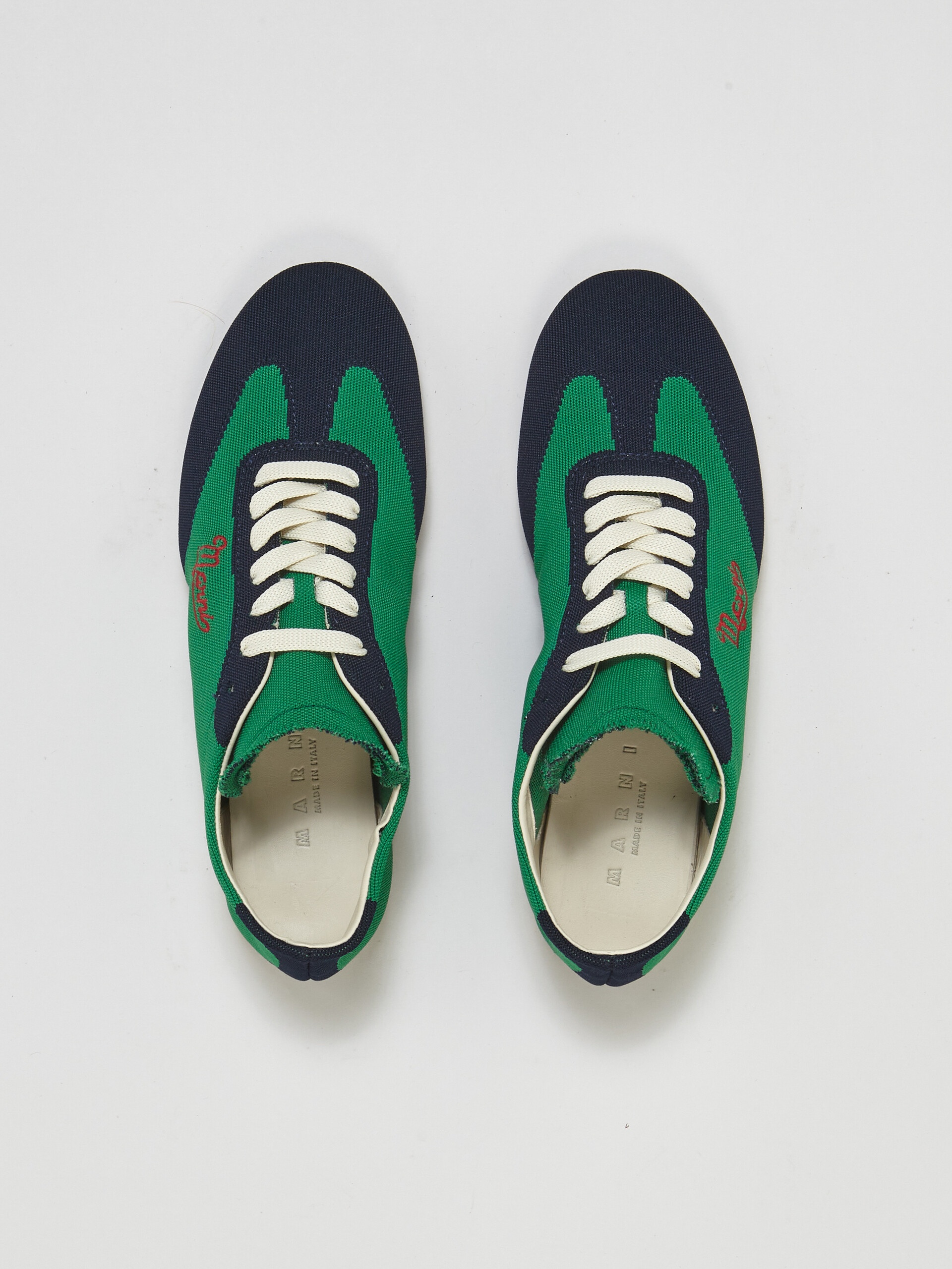 GREEN BLUEBLACK STRETCH JACQUARD PEBBLE SNEAKER - 4