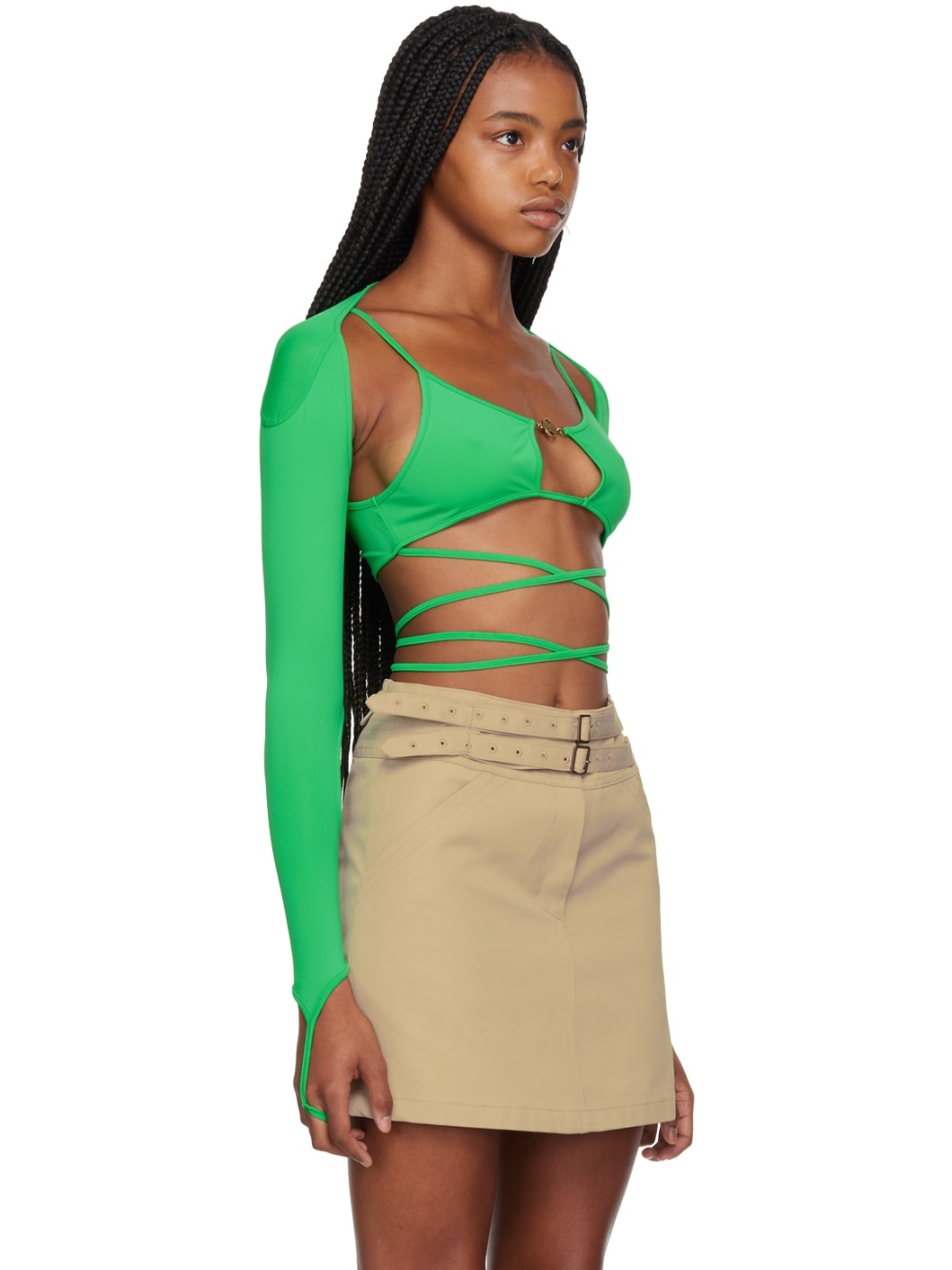 Green Karina Long Sleeve T-Shirt - 2