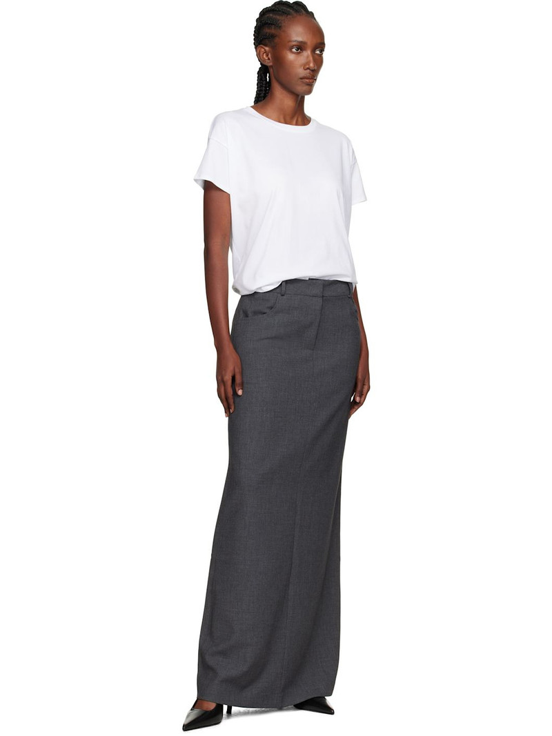 The Frankie Shop Gray Malvo Pencil Maxi Skirt outlook