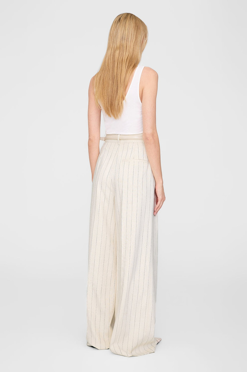 Lou Trouser - Cream And Black Stripe 3